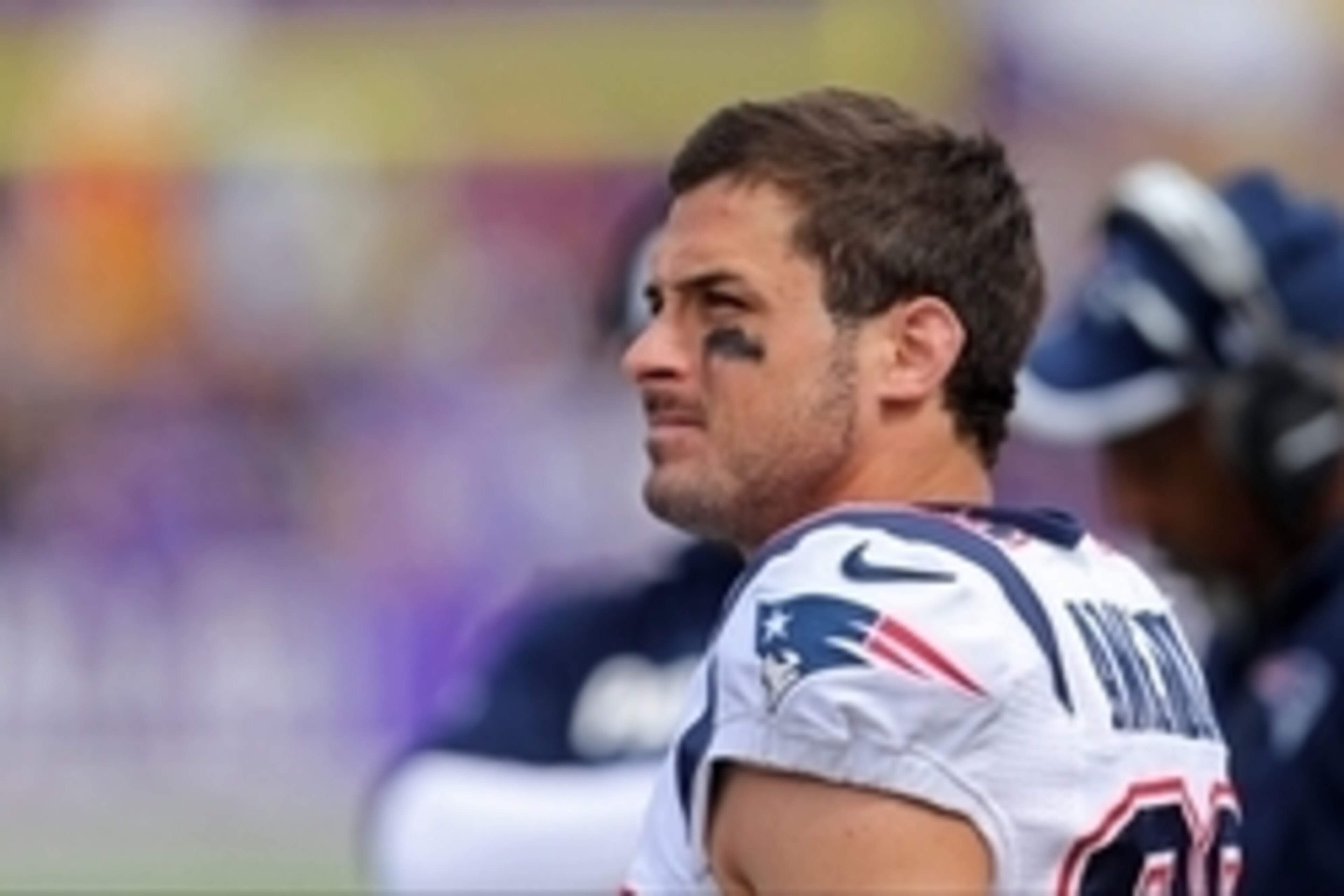 Sep 14, 2014; Minneapolis, MN, USA; New England Patriots wide receiver Danny Amendola (80) against the Minnesota Vikings at TCF Bank Stadium. The Patriots defeated the Vikings 30-7. Mandatory Credit: Brace Hemmelgarn-USA TODAY Sports