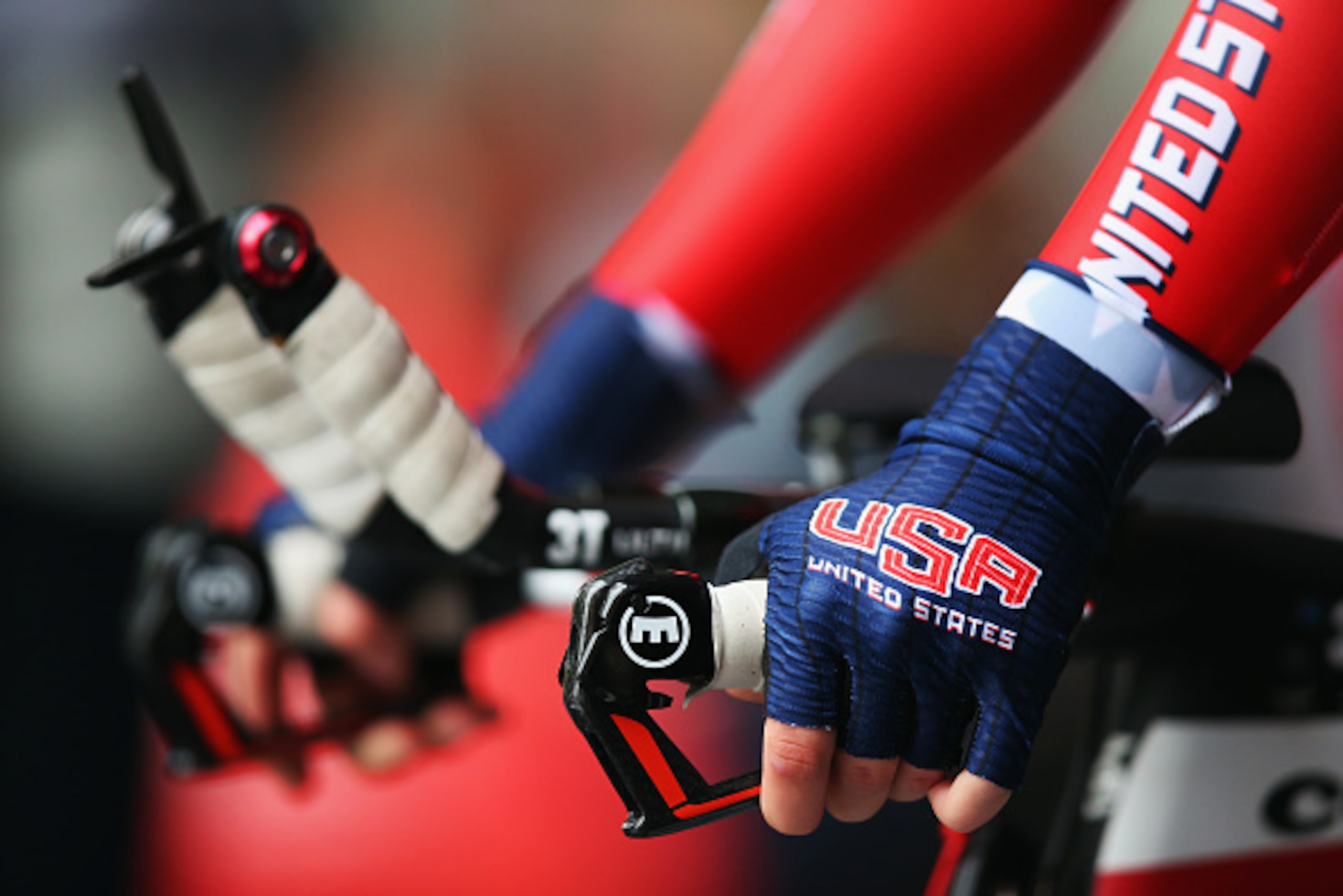 PONFERRADA, SPAIN - SEPTEMBER 22:  Emma White of the USA prepares to start the Junior Women's Individual Time Trial on day two of the UCI Road World Championships on September 22, 2014 in Ponferrada, Spain.  (Photo by Bryn Lennon/Getty Images)