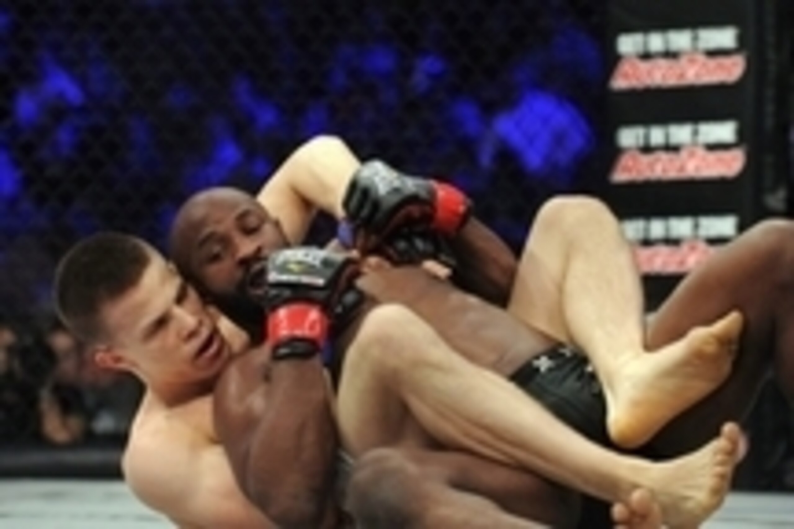 May 17, 2014; Southaven, MS, USA; Nate Jolly fights against Marcin Held  during BFC 120 at Landers Center. Mandatory Credit: Justin Ford-USA TODAY Sports