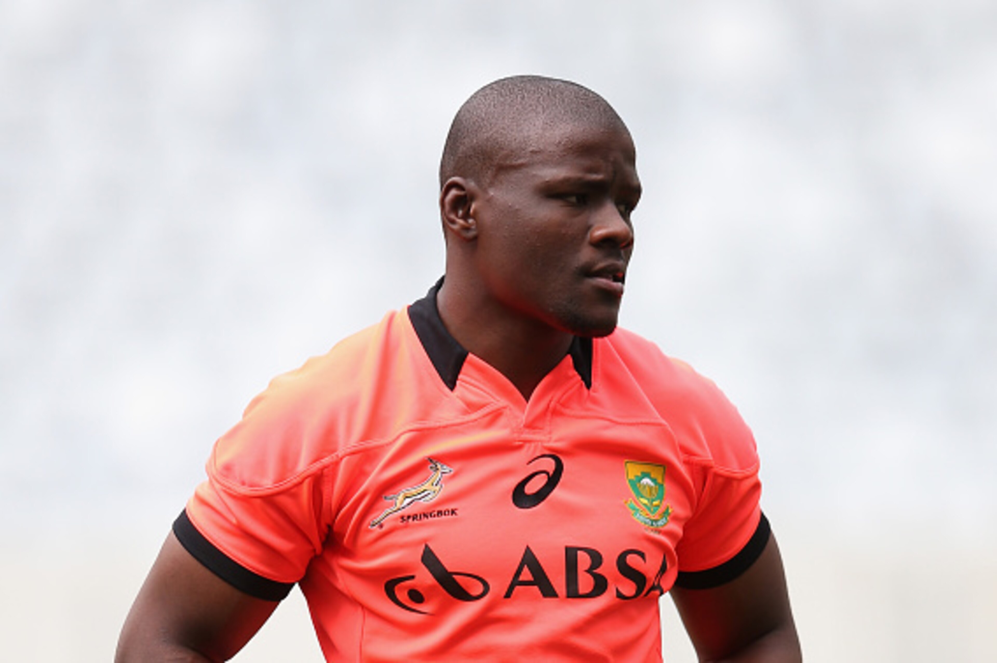 CAPE TOWN, SOUTH AFRICA - SEPTEMBER 24: Teboho Mohoje looks on during the South African Springbok training session held at the Cape Town Stadium on September 24, 2014 in Cape Town, South Africa. (Photo by David Rogers/Getty Images) CAPE TOWN, SOUTH AFRICA - SEPTEMBER 24: Teboho Mohoje looks on during the South African Springbok training session held at the Cape Town Stadium on September 24, 2014 in Cape Town, South Africa. (Photo by David Rogers/Getty Images)