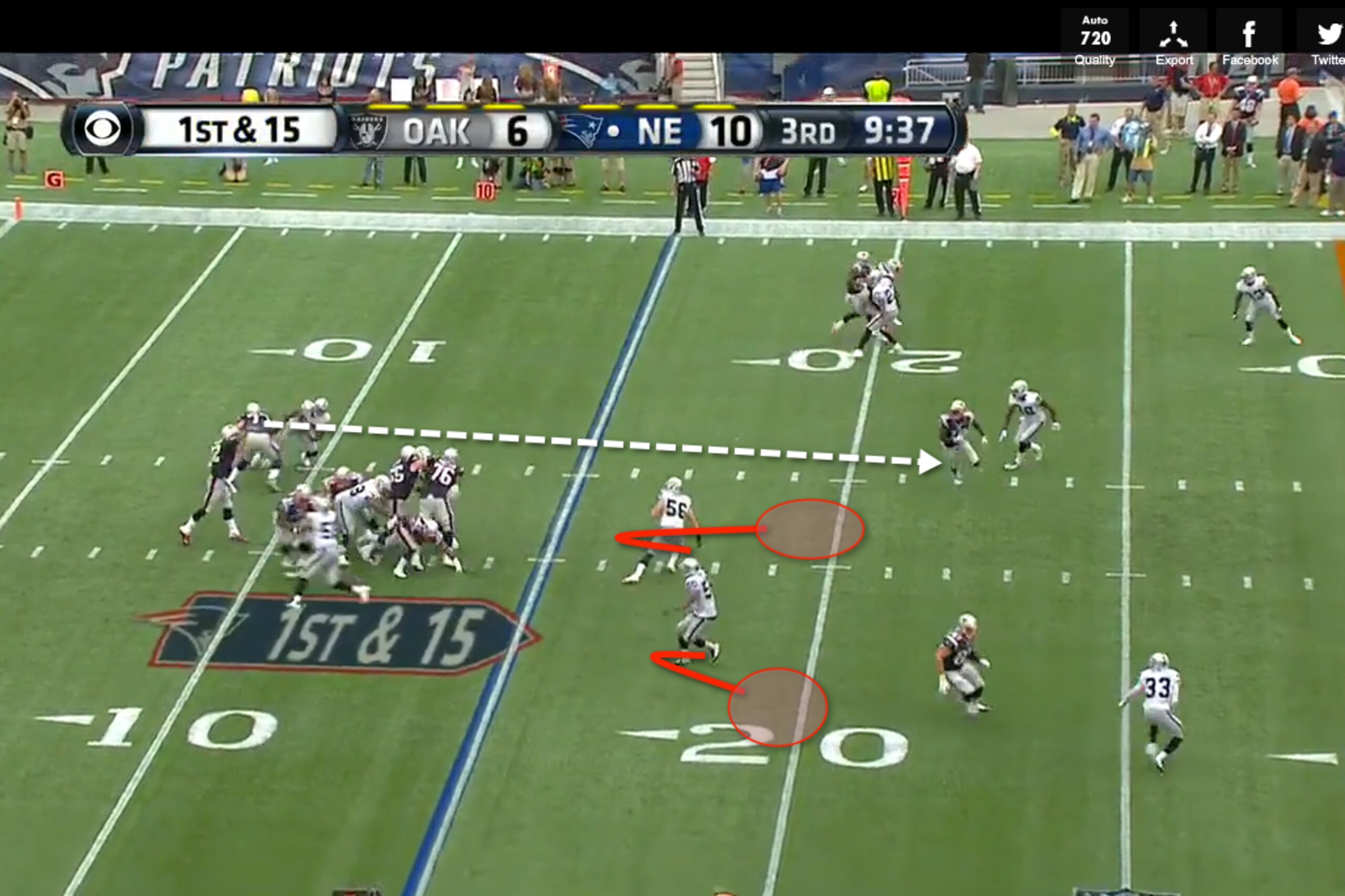 The Raiders linebackers should be targeted often because of injuries and mismatches.