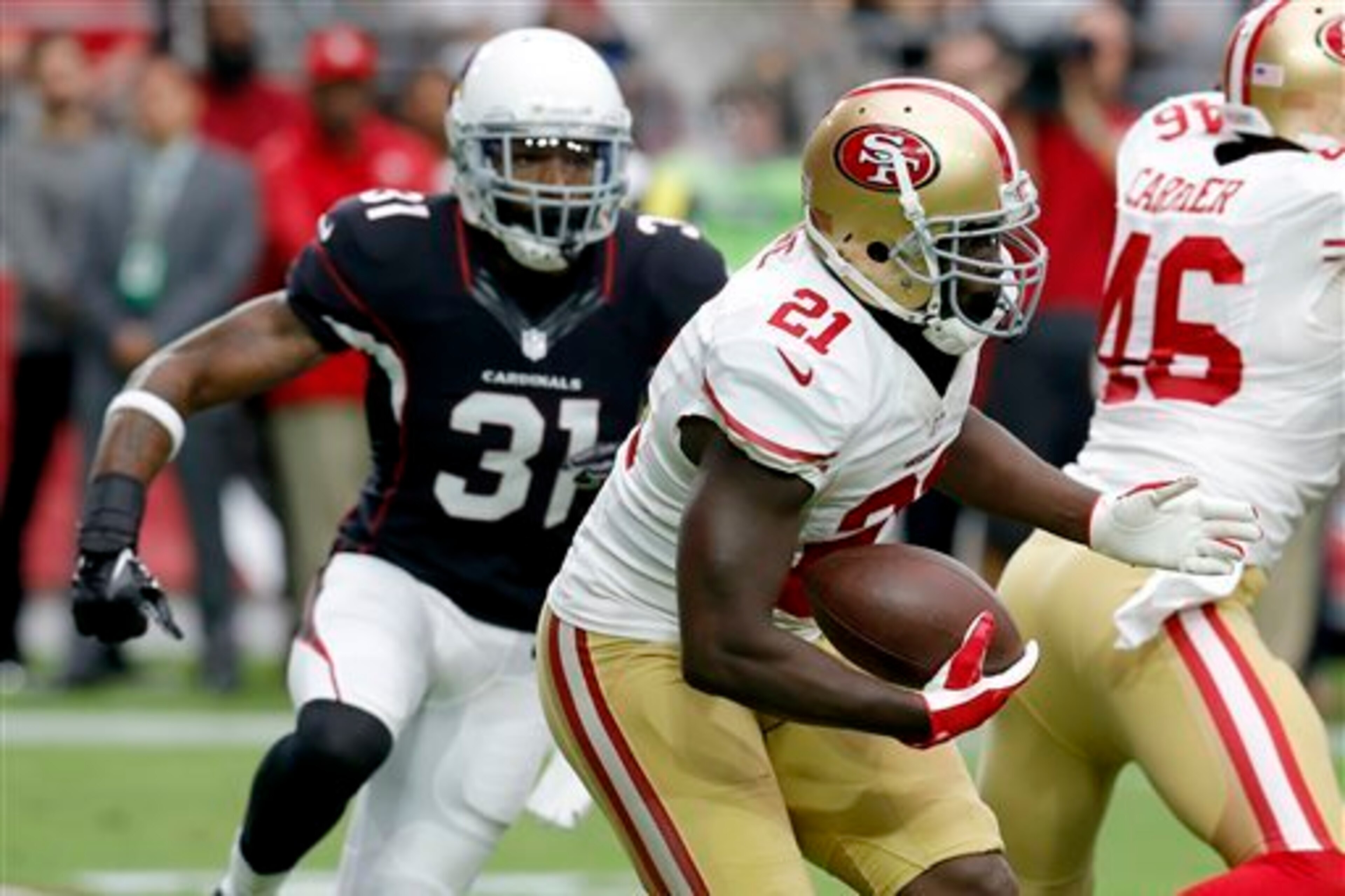 A rarity--a Frank Gore carry against Arizona. A rarity--a Frank Gore carry against Arizona.