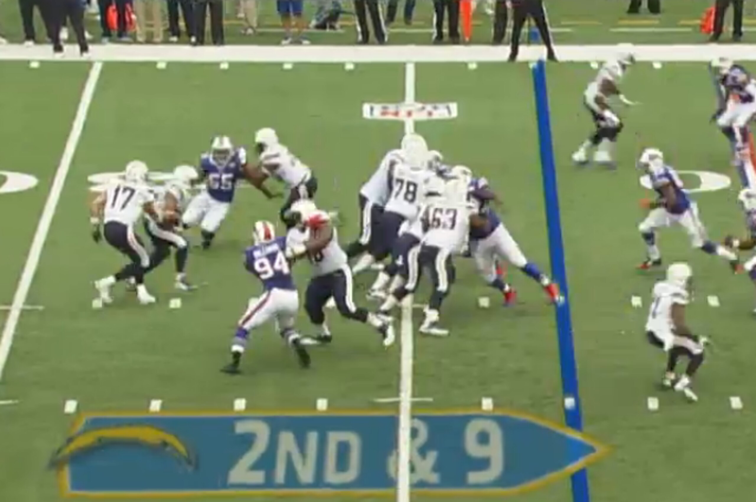 Dunlap gives Brown a lane by redirecting the defender looking for the sack.