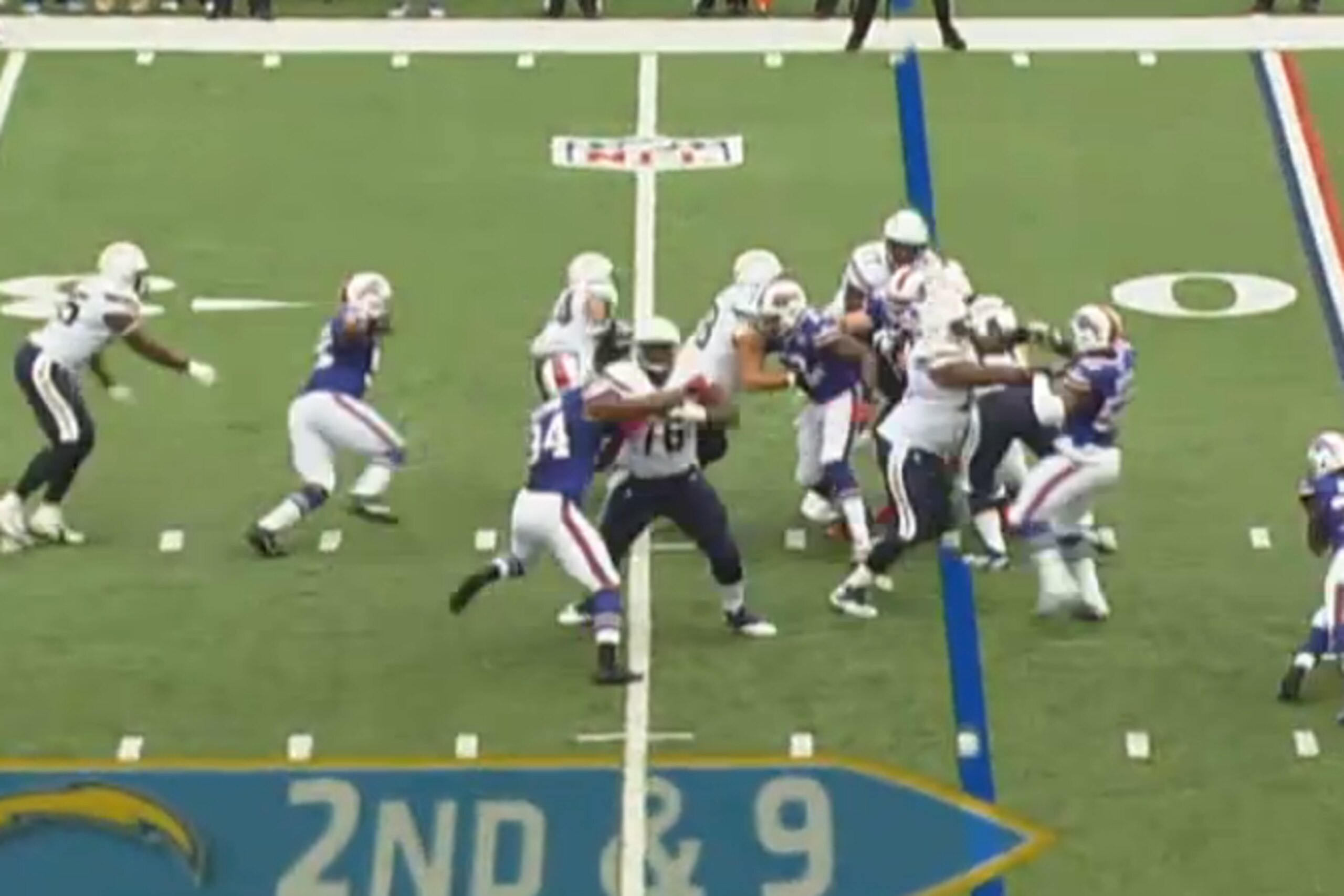 Brown finds the lane while Fluker prevents Mario Williams from pursuing.