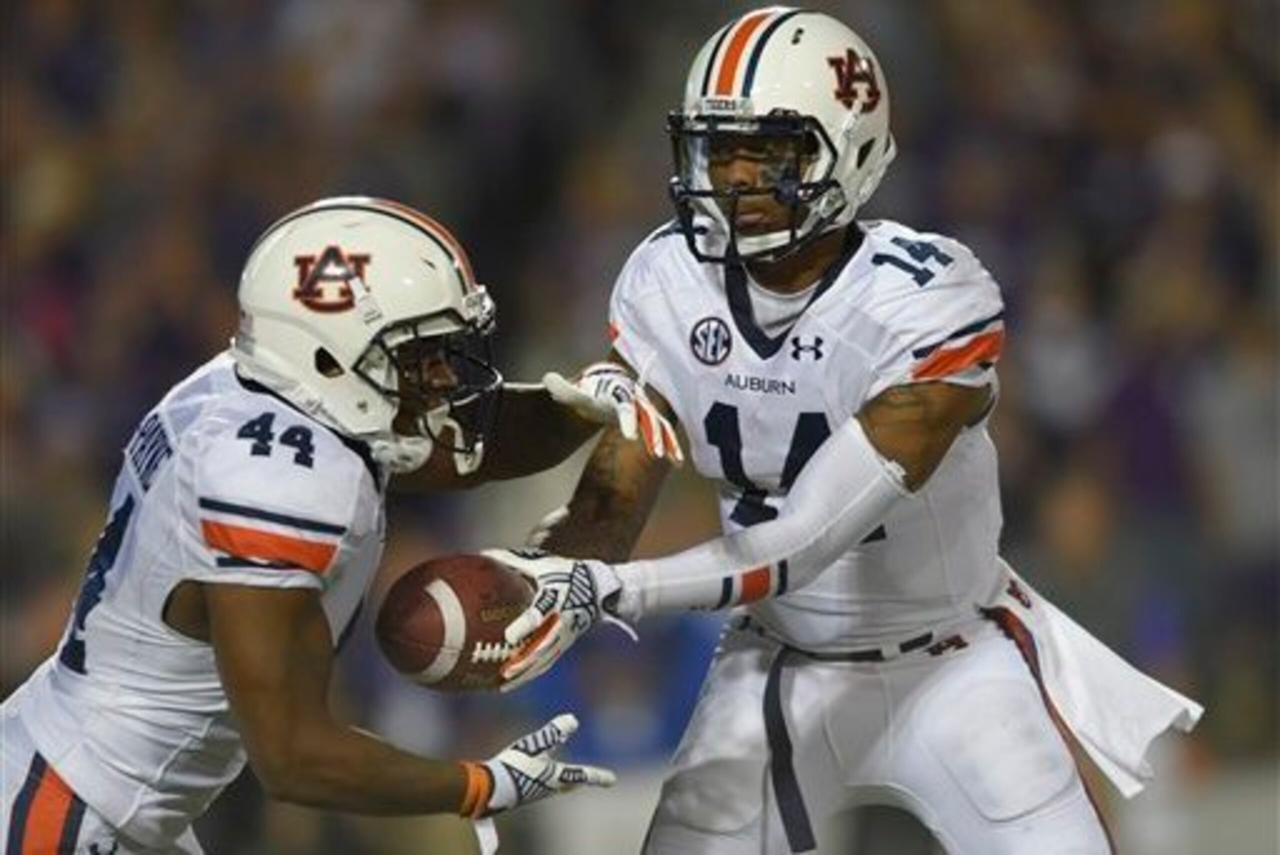 Auburn QB Nick Marshall (right) and RB Cameron Artis-Payne