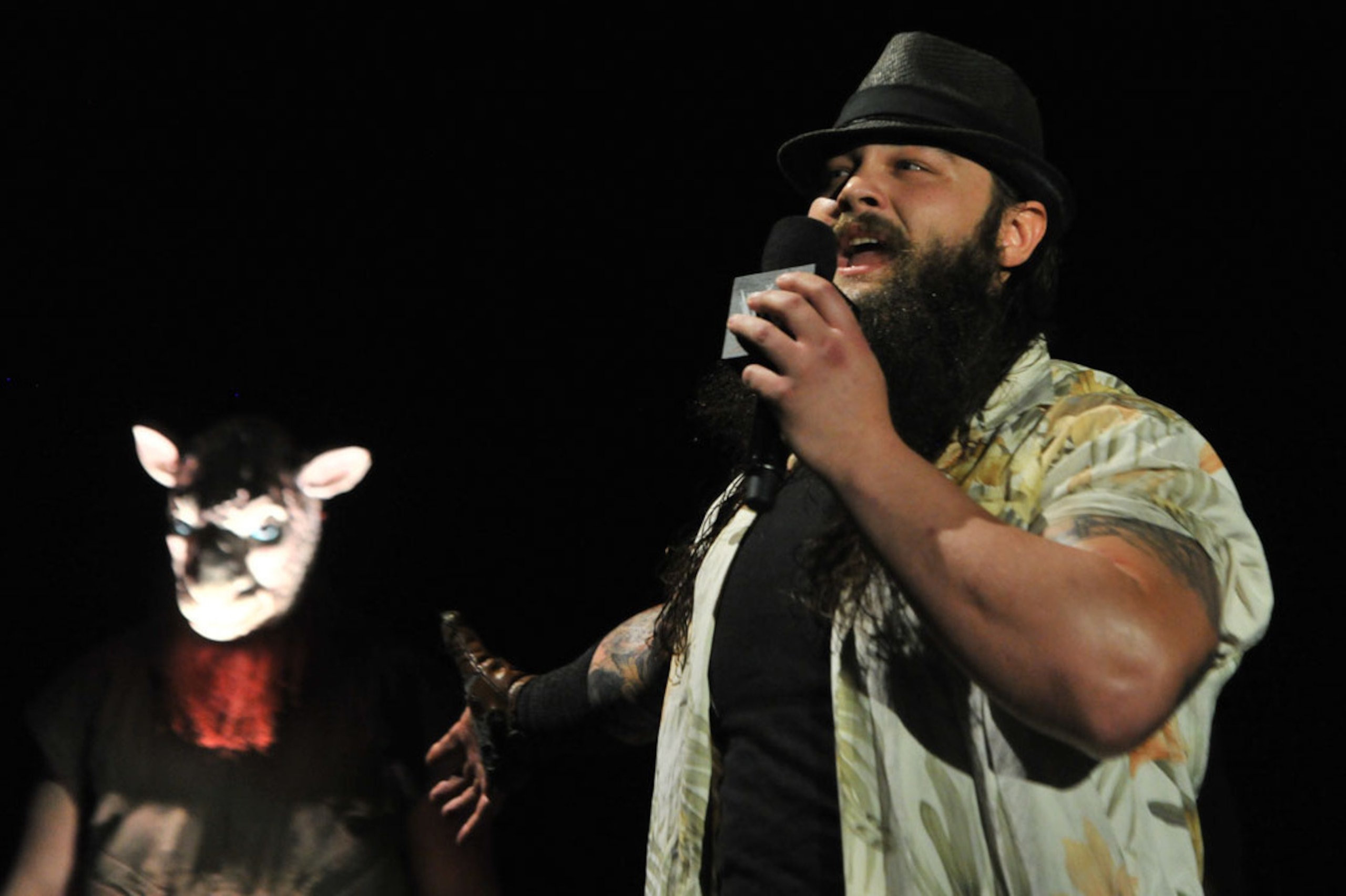 Bray Wyatt addresses the crowd.