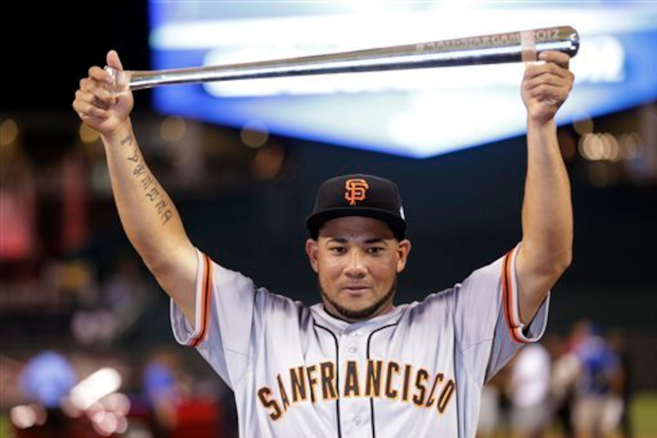 After the Royals traded him away the previous offseason, Melky Cabrera won All-Star Game MVP honors in Kansas City.