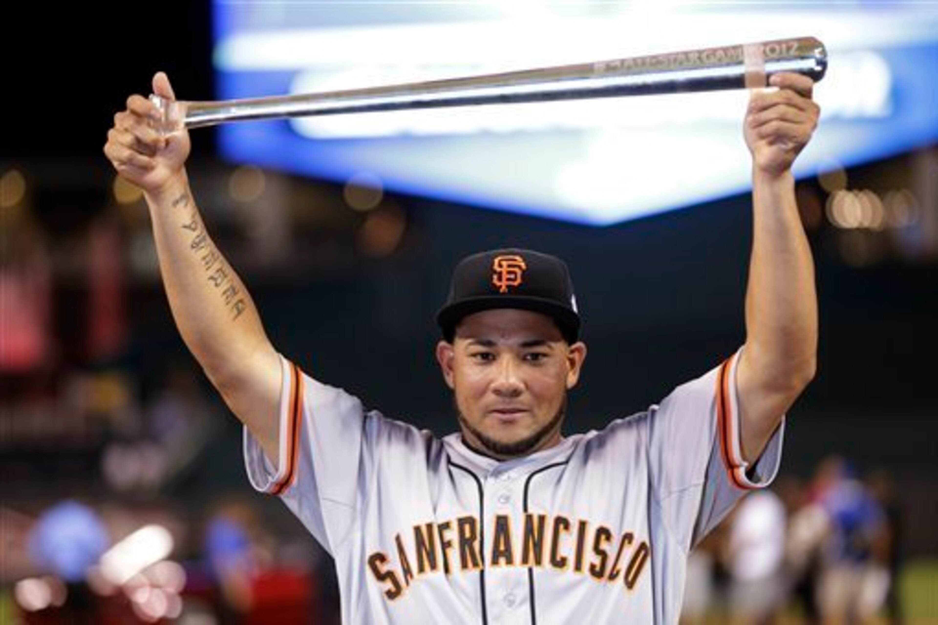 After the Royals traded him away the previous offseason, Melky Cabrera won All-Star Game MVP honors in Kansas City.