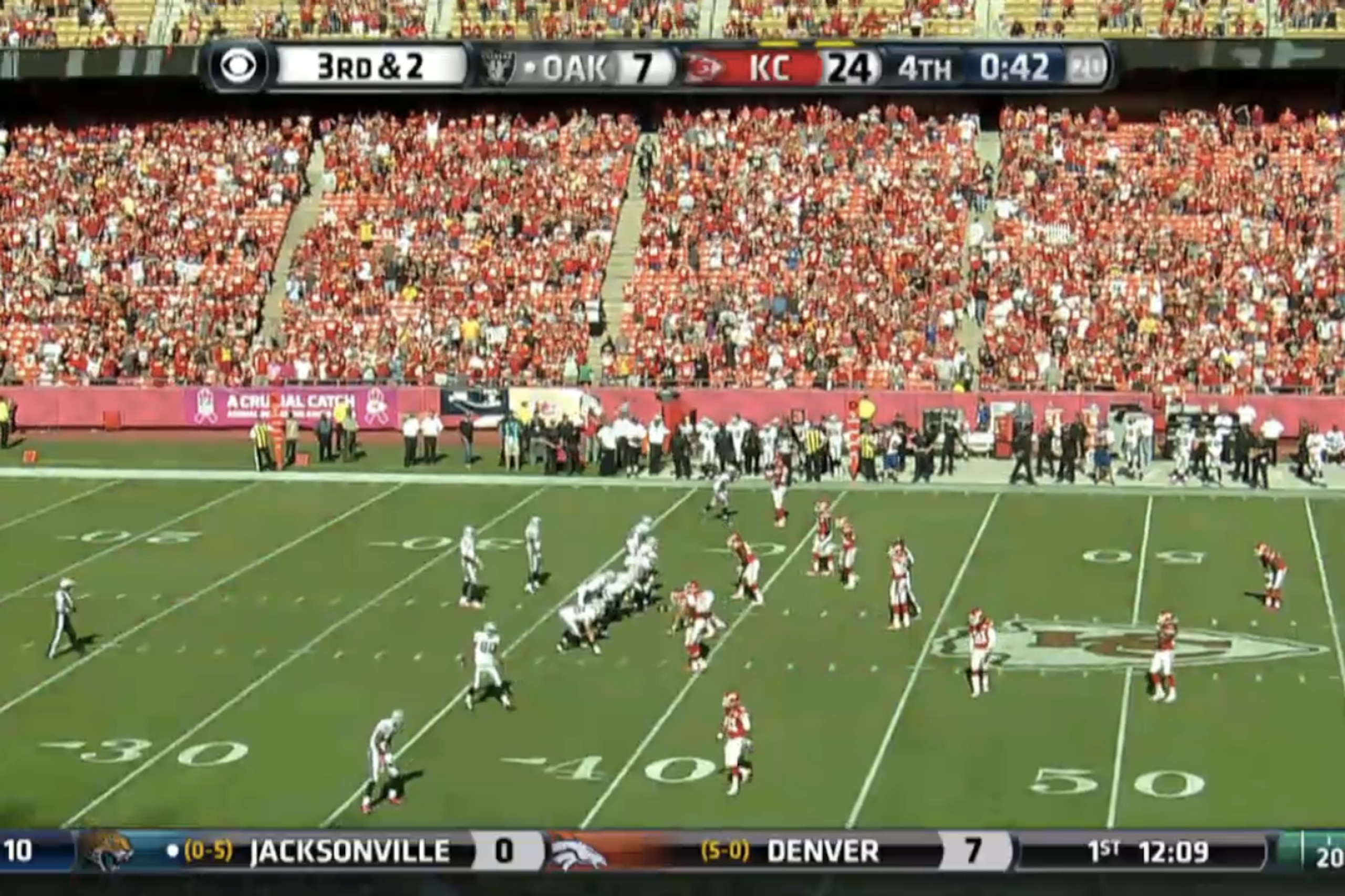 With under a minute left to go, Chiefs fans were declared the loudest, but plenty of fans had already left their seats.