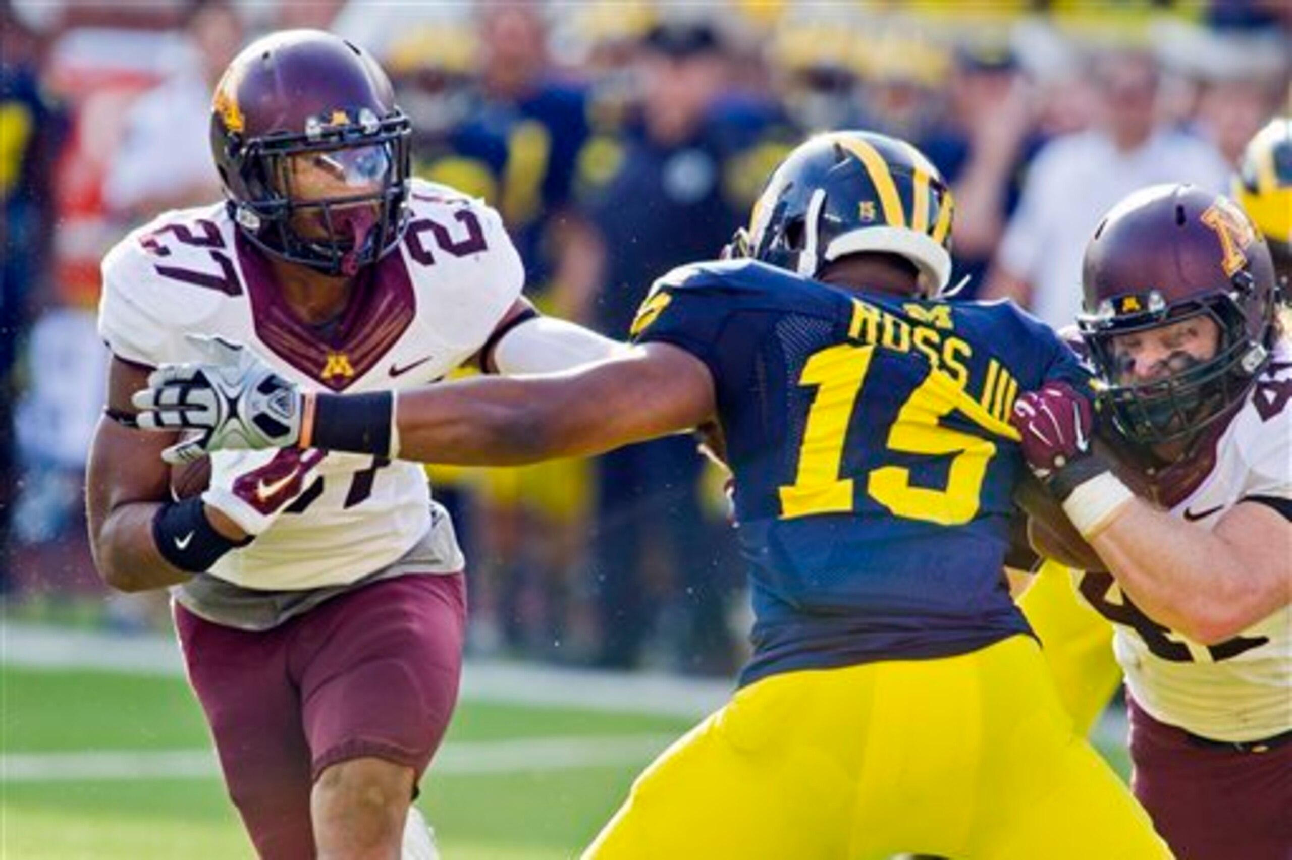 David Cobb burst for a 34-yarder in the first half, took a break for a few, then got back to damaging Team 135's run D.