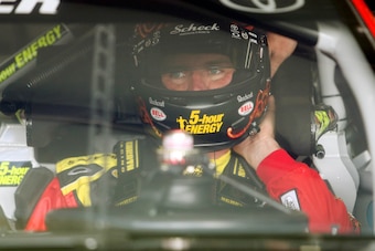 Sep 20, 2014; Loudon, NH, USA; NASCAR Sprint Cup Series driver Clint Bowyer sits in his car during practice for the Sylvania 300 at New Hampshire Motor Speedway. Mandatory Credit: Jerry Lai-USA TODAY Sports