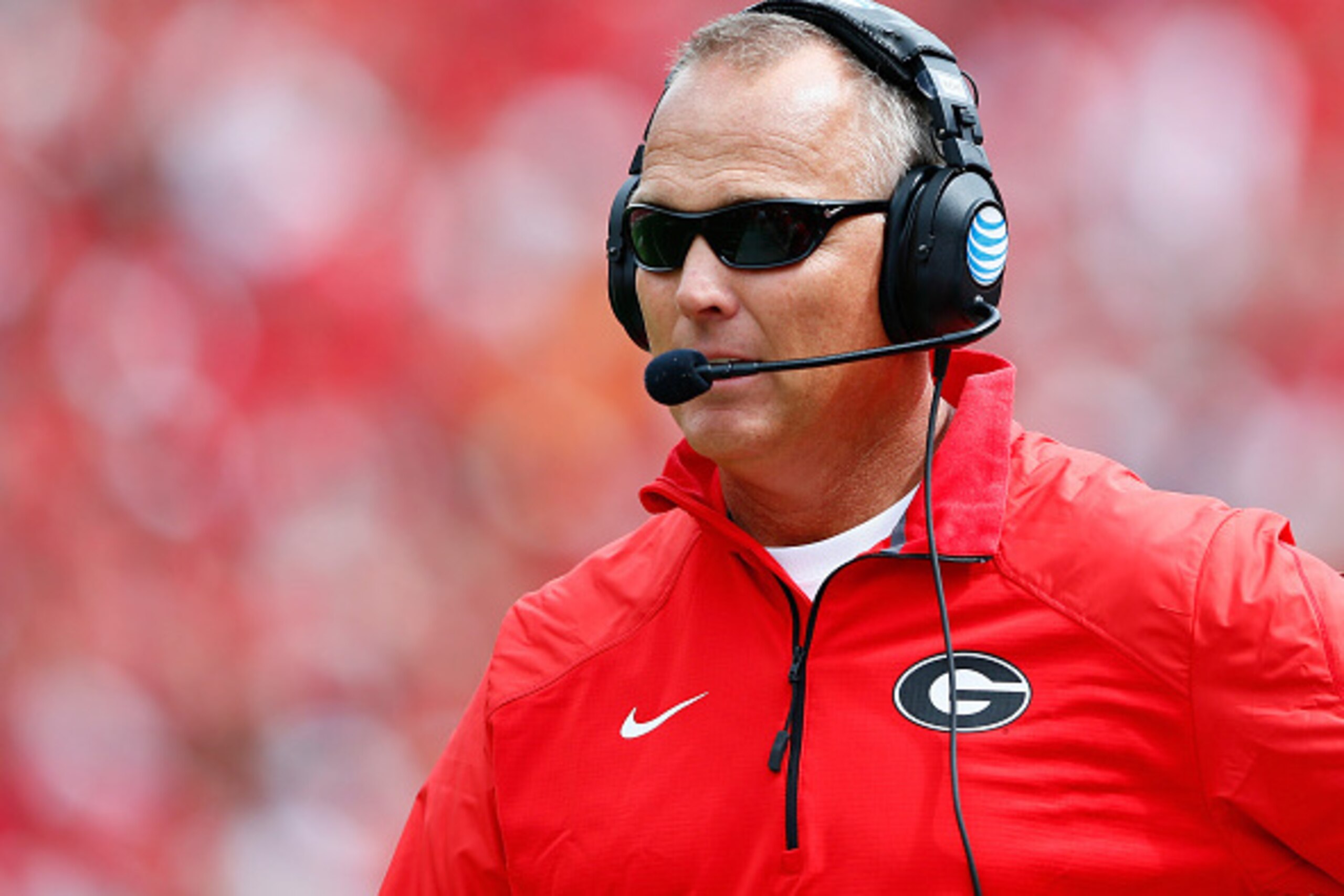 ATHENS, GA - SEPTEMBER 27:  Head coach Mark Richt of the Georgia Bulldogs looks on during the game against the Tennessee Volunteers at Sanford Stadium on September 27, 2014 in Athens, Georgia.  (Photo by Kevin C. Cox/Getty Images)