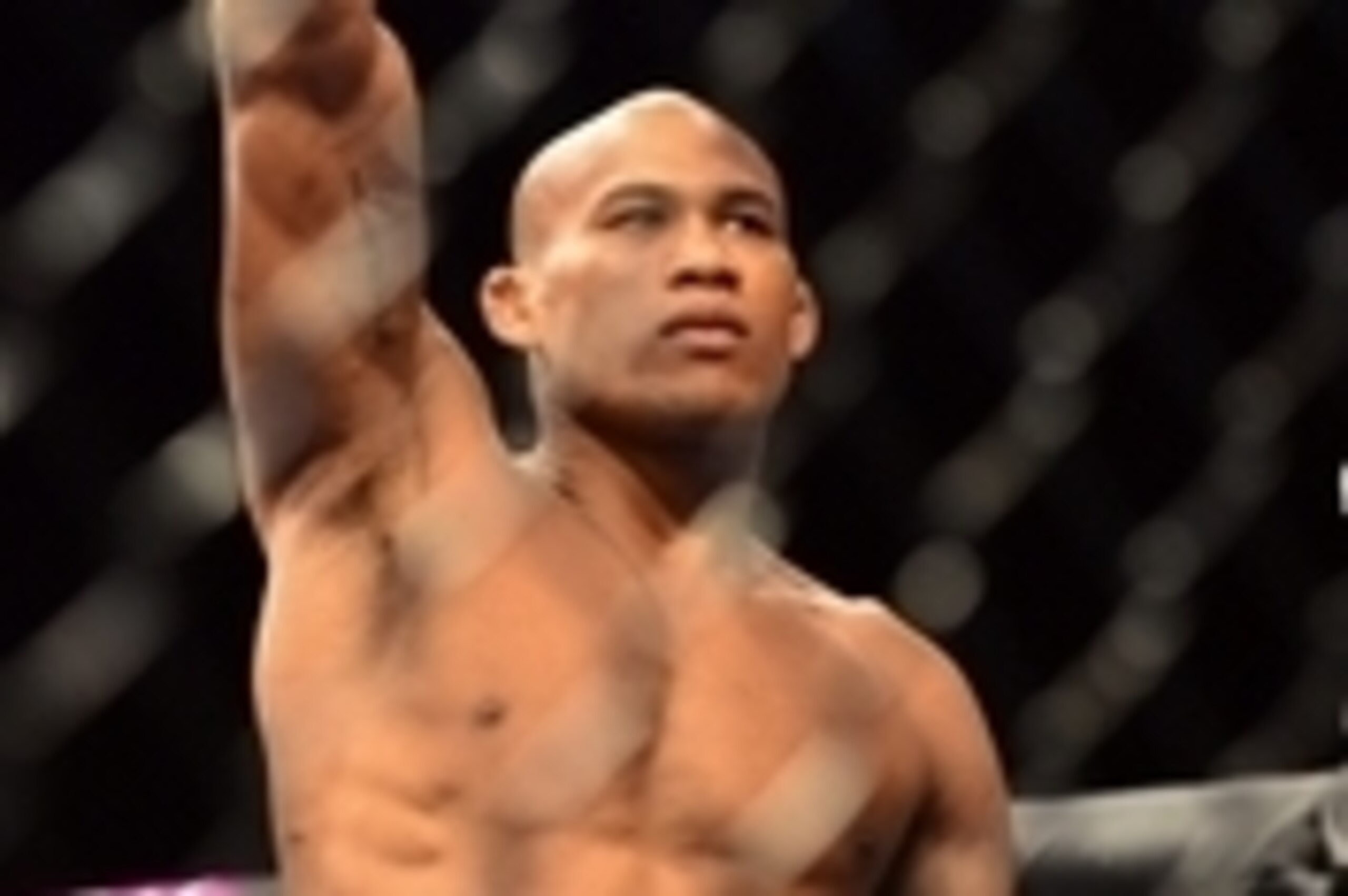 Sep 4, 2013; Belo Horizonte, BRAZIL; Ronaldo Jacare Souza reacts after defeating Yushin Okami (not pictured) during UFC Fight Night at Mineirinho Arena. Mandatory Credit: Jason Silva-USA TODAY Sports