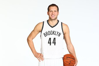 EAST RUTHERFORD, NJ - SEPTEMBER 26: Bojan Bogdanovic  #44 of the Brooklyn Nets poses for a portrait during Media Day at the Nets practice facility on September 26, 2014 in East Rutherford, New Jersey.  NOTE TO USER: User expressly acknowledges and agrees 
