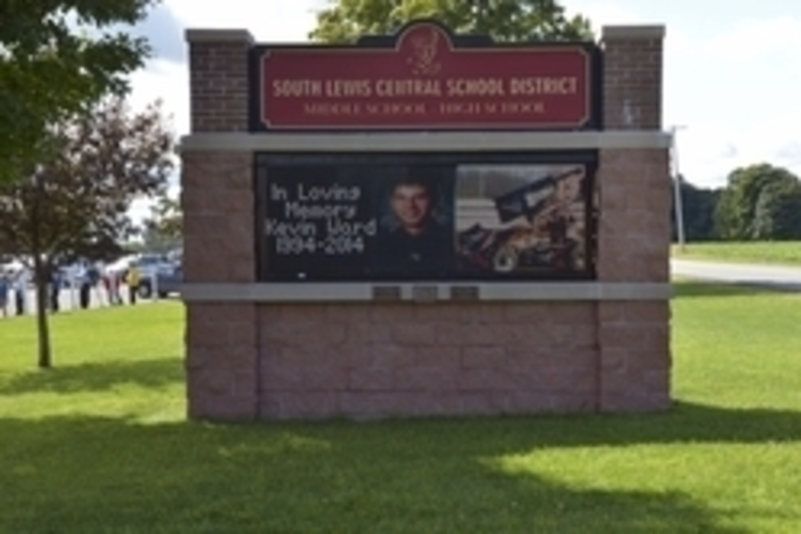 Aug 14, 2014; Turin, NY, USA; The community pays tribute to Kevin Ward Jr. at South Lewis High School. Mandatory Credit: Gregory J. Fisher-USA TODAY Sports