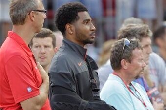 While J.T. Barrett has impressed, Braxton Miller has been strapped to the sideline with a shoulder injury.