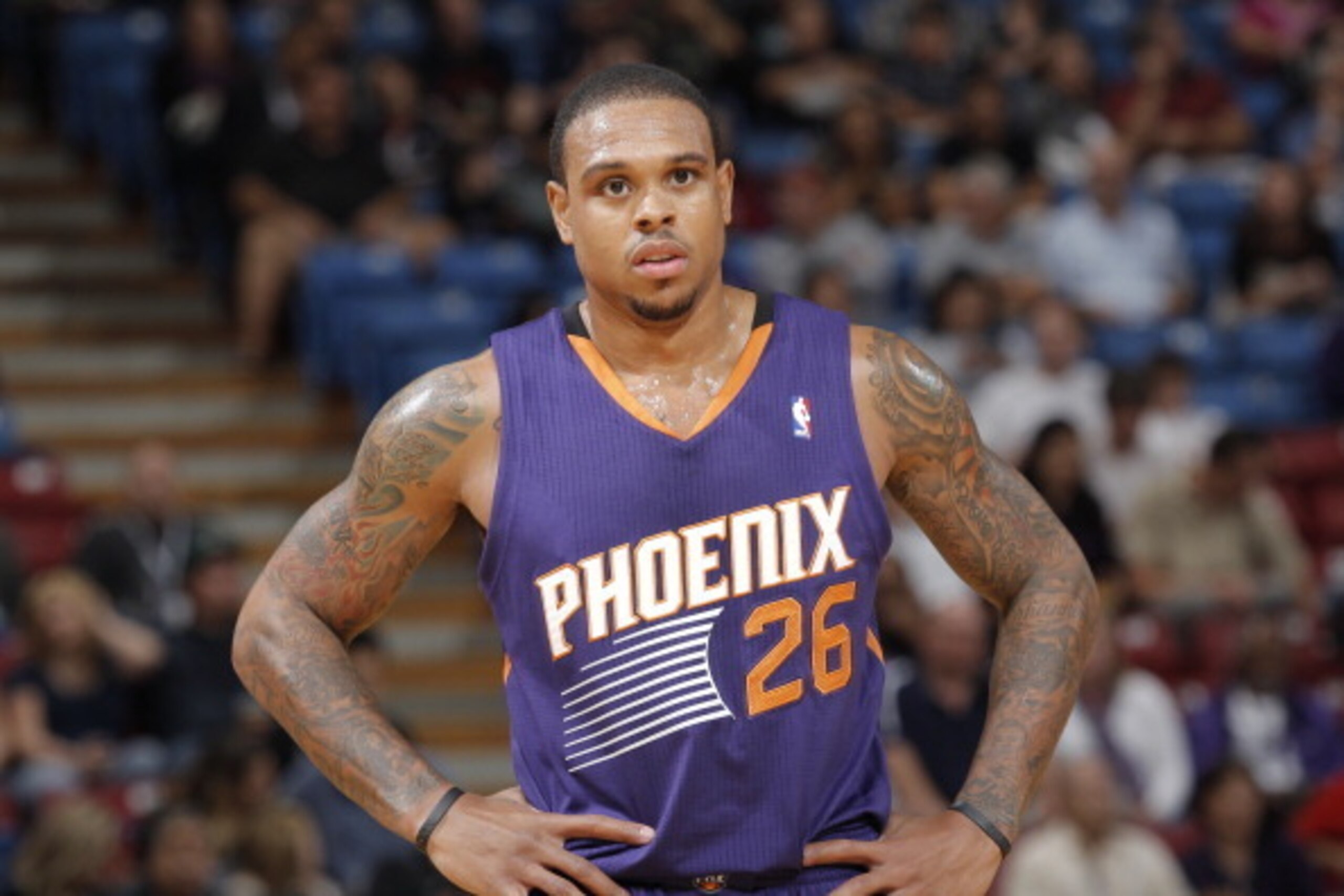 SACRAMENTO, CA - OCTOBER 17: Shannon Brown #26 of the Phoenix Suns in a game against the Sacramento Kings on October 17, 2013 at Sleep Train Arena in Sacramento, California. NOTE TO USER: User expressly acknowledges and agrees that, by downloading and or 