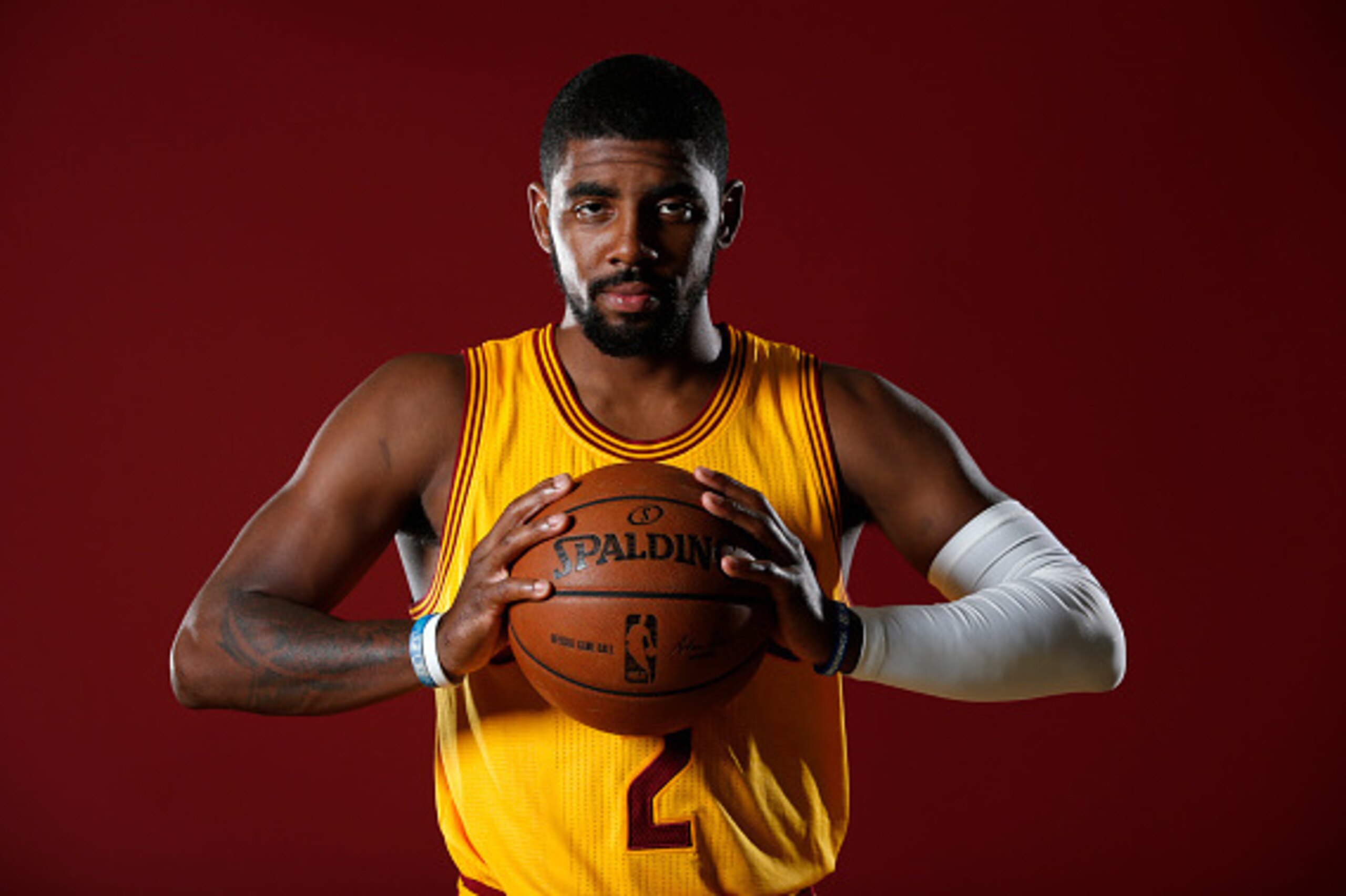 INDEPENDENCE, OH - SEPTEMBER 26:  Kyrie Irving #2 of the Cleveland Cavaliers poses for a photo during media day on September 26, 2014 at the Cleveland Clinic Courts in Independence, Ohio.  NOTE TO USER: User expressly acknowledges and agrees that, by down