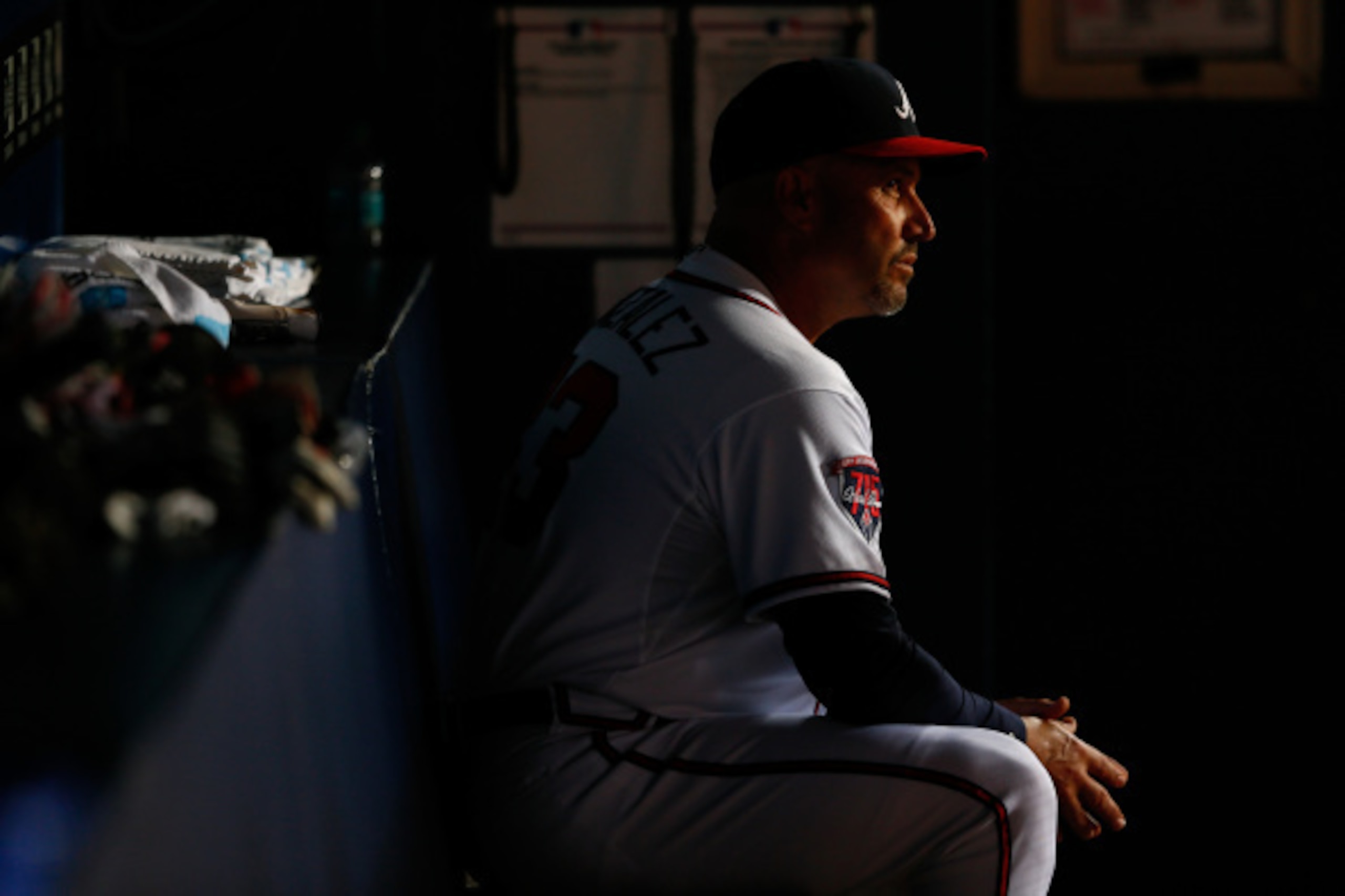 ATLANTA, GA - SEPTEMBER 17: Fredi Gonzalez #33 of the Atlanta Braves looks on from the dugout against the Washington Nationals at Turner Field on September 17, 2014 in Atlanta, Georgia. (Photo by Kevin C. Cox/Getty Images) ATLANTA, GA - SEPTEMBER 17: Fredi Gonzalez #33 of the Atlanta Braves looks on from the dugout against the Washington Nationals at Turner Field on September 17, 2014 in Atlanta, Georgia. (Photo by Kevin C. Cox/Getty Images)