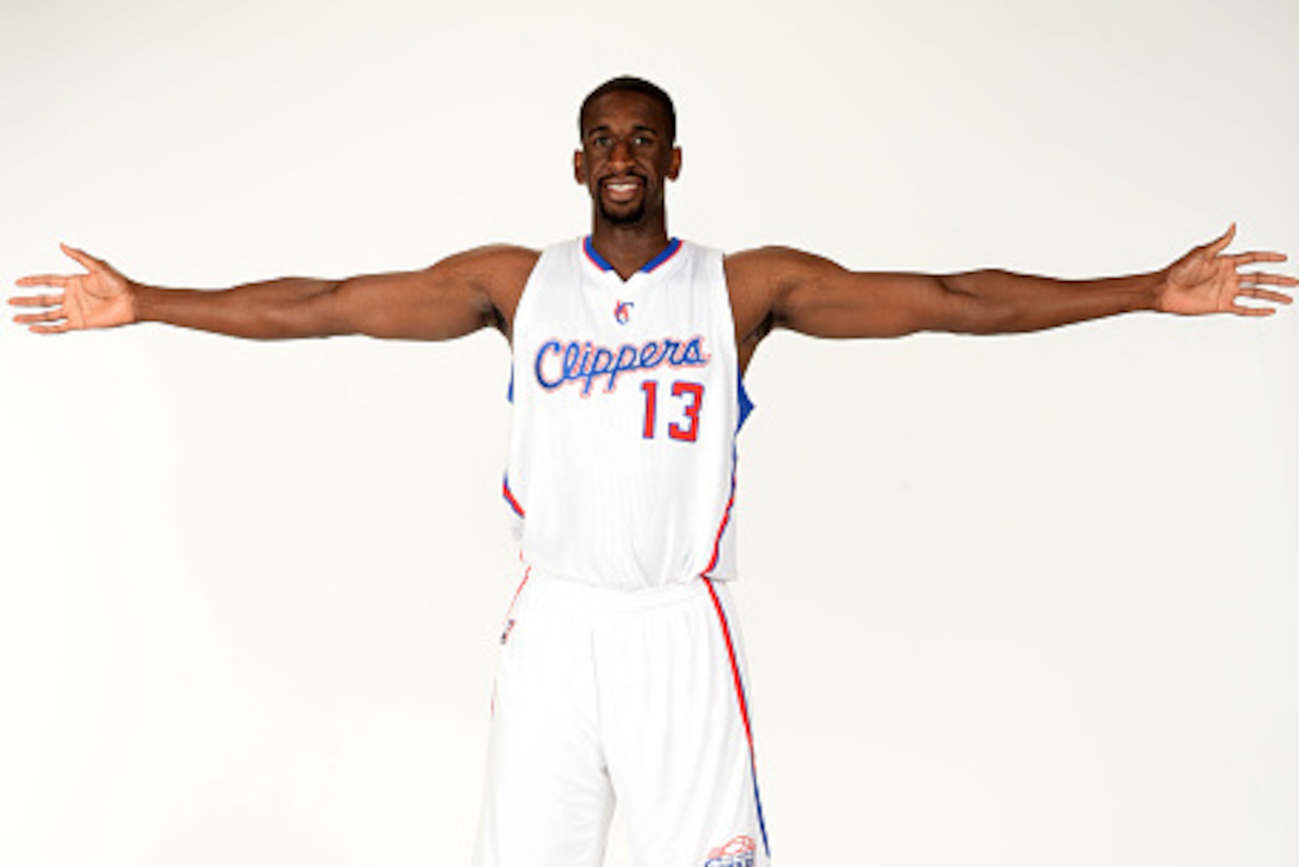 PLAYA VISTA, CA - SEPTEMBER 29: Ekpe Udoh #13 of the Los Angeles Clippers poses for a portrait during the Los Angeles Clippers Media Day at the Los Angeles Clippers Training Facility on September 29, 2014 in Playa Vista, California. NOTE TO USER: User exp