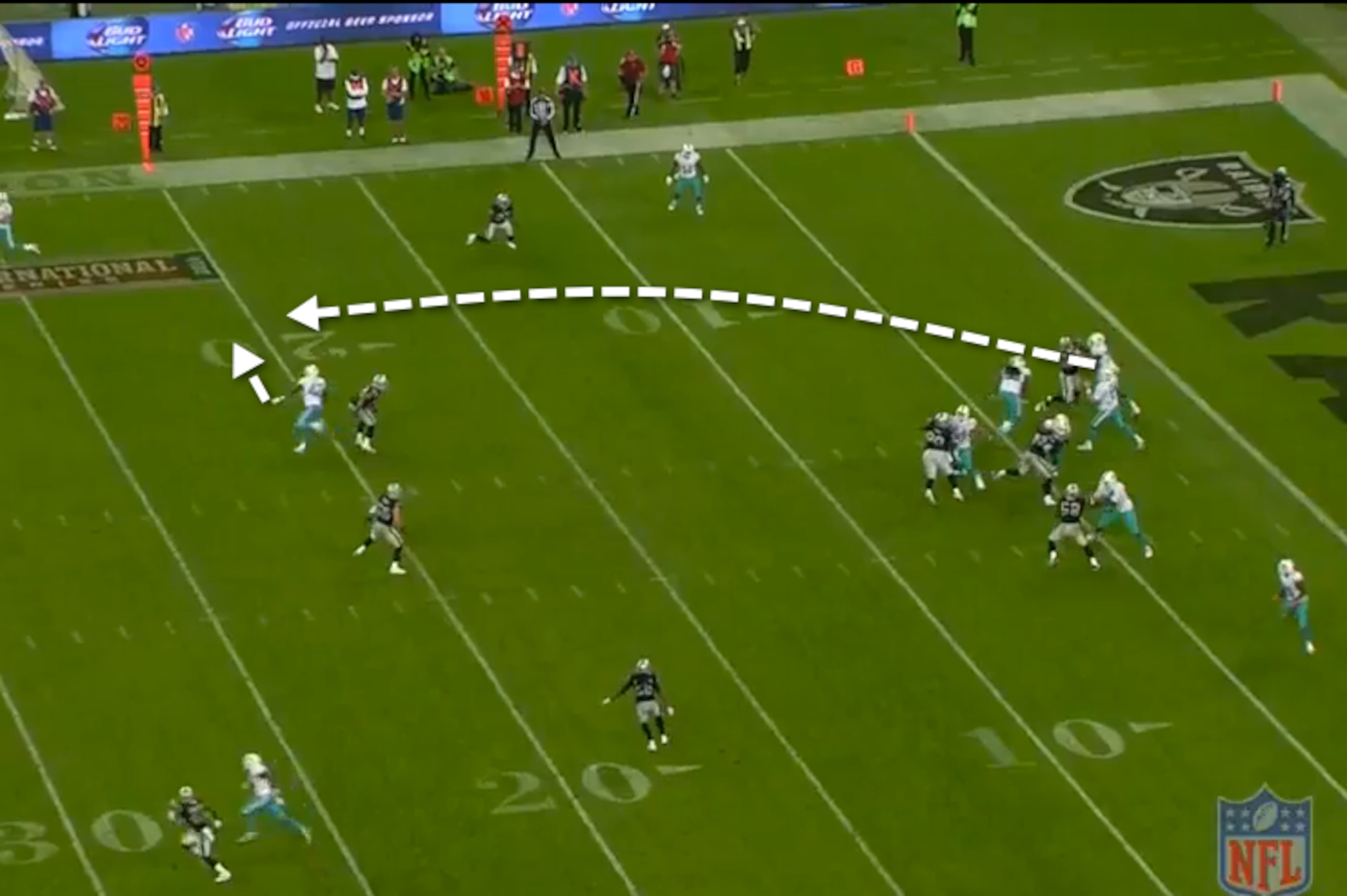 Tannehill saw more space than he has all season when he dropped back to pass