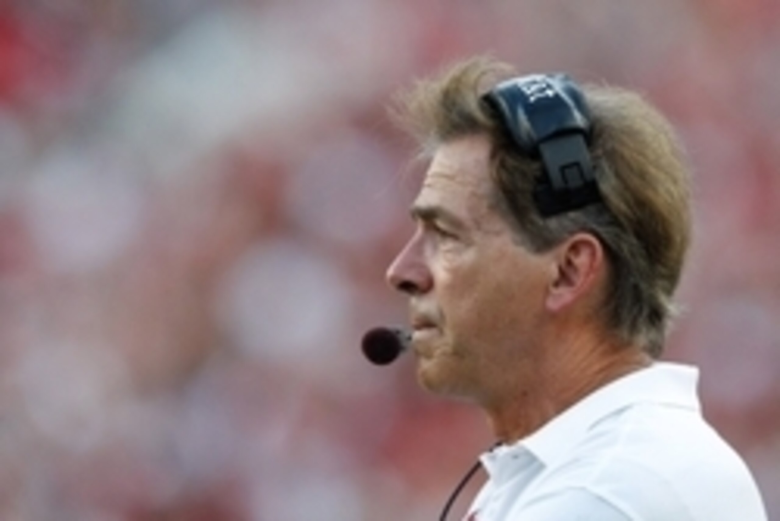 Sep 20, 2014; Tuscaloosa, AL, USA; Alabama Crimson Tide head coach Nick Saban during the game against the Florida Gators at Bryant-Denny Stadium. Mandatory Credit: Marvin Gentry-USA TODAY Sports