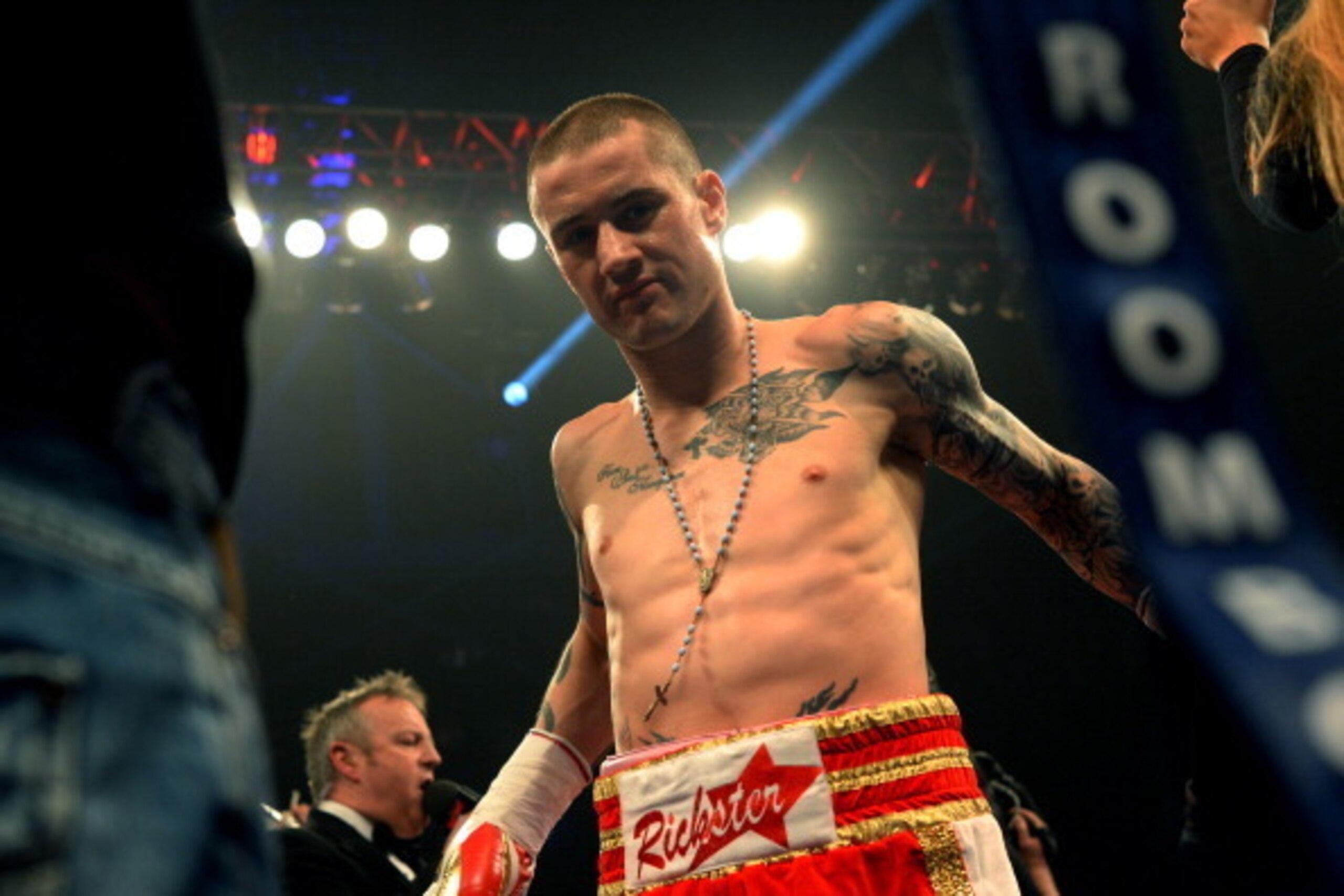 GLASGOW, SCOTLAND - MARCH 1 : Boxer Ricky Burns  during the WBO World Lightweight Championship Boxing match at the Glasgow SECC on March 1 2014 in Glasgow, Scotland. (Photo by Mark Runnacles/Getty Images)