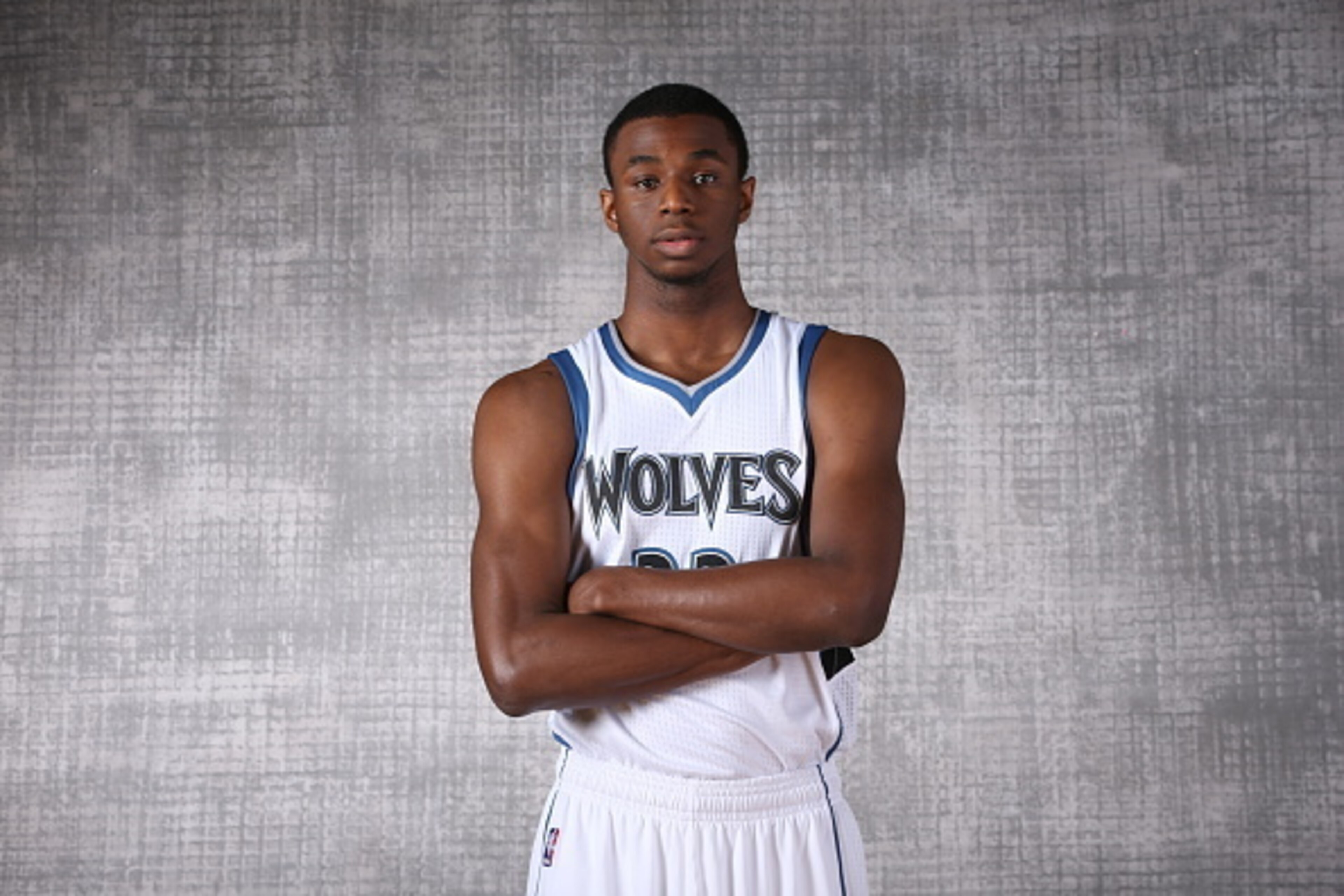 MINNEAPOLIS, MN - SEPTEMBER 29: Andrew Wiggins #22 of the Minnesota Timberwolves poses for a portrait during 2014 NBA Media Day on September 29, 2014 at the Minnesota Timberwolves and Lynx LifeTime Fitness Training Center at Target Center in Minneapolis, MINNEAPOLIS, MN - SEPTEMBER 29: Andrew Wiggins #22 of the Minnesota Timberwolves poses for a portrait during 2014 NBA Media Day on September 29, 2014 at the Minnesota Timberwolves and Lynx LifeTime Fitness Training Center at Target Center in Minneapolis,