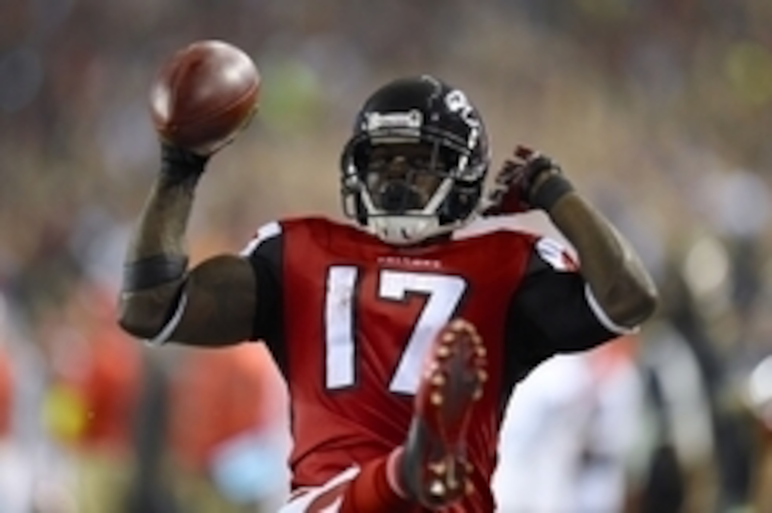 Sep 18, 2014; Atlanta, GA, USA; Atlanta Falcons wide receiver Devin Hester (17) reacts as he returns a punt for a touchdown against the Tampa Bay Buccaneers during the first half at the Georgia Dome. Mandatory Credit: Dale Zanine-USA TODAY Sports
