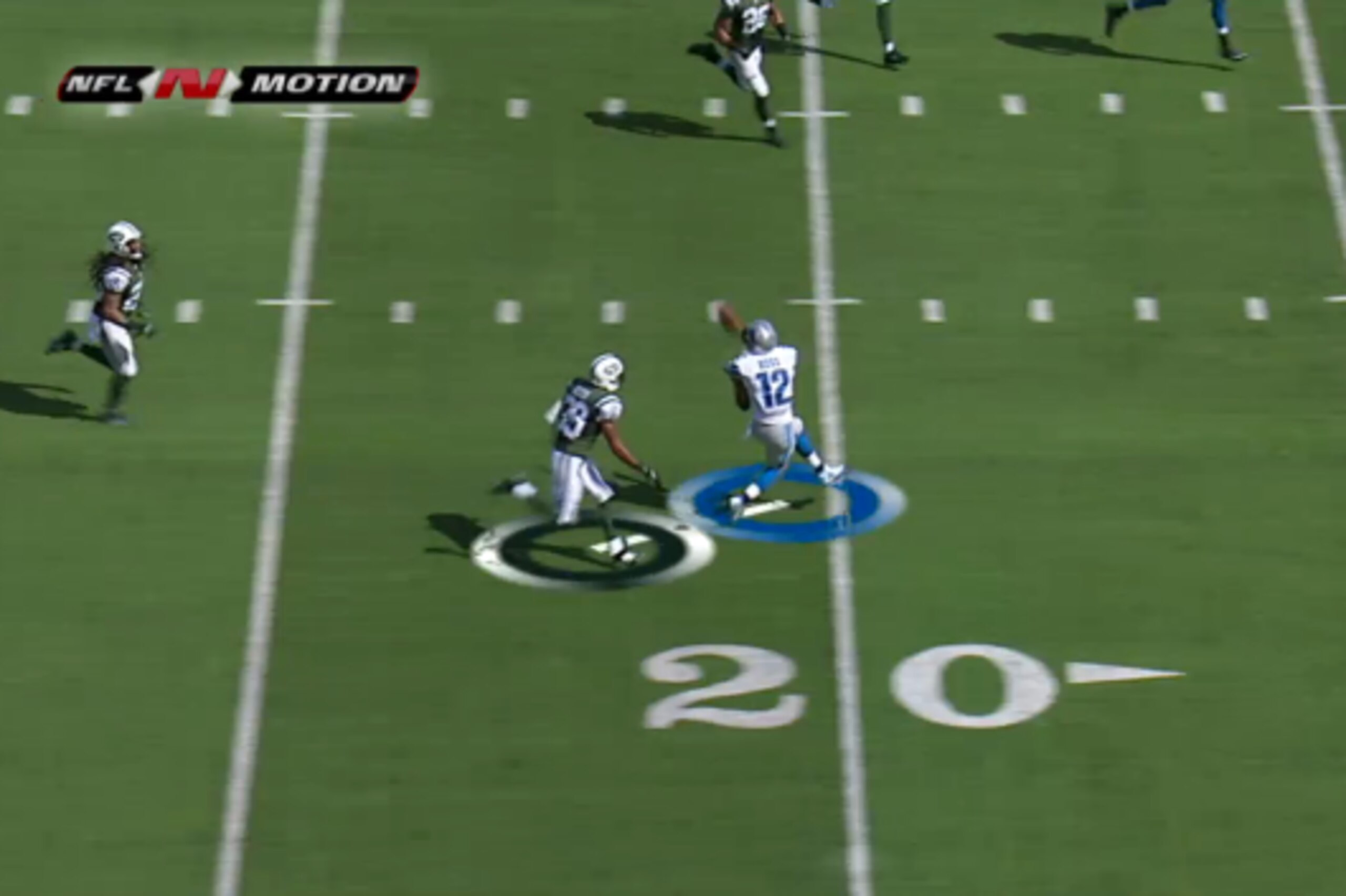 Ross catches it for an easy touchdown.
