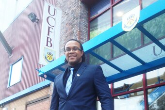 Richard Flash, pictured outside UCFB Burnley FC