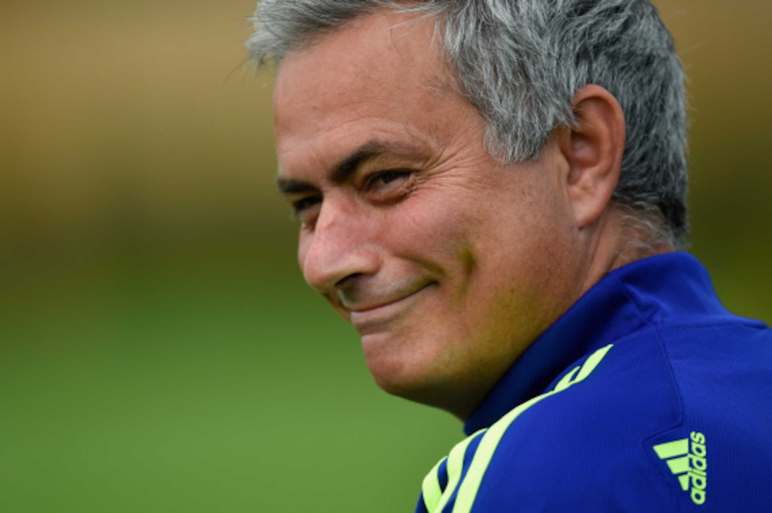 COBHAM, ENGLAND - SEPTEMBER 16:  Chelsea manager Jose Mourinho jokes with the media during a Chelsea training session at the Chelsea training ground on September 16, 2014 in Cobham, United Kingdom.  (Photo by Mike Hewitt/Getty Images)