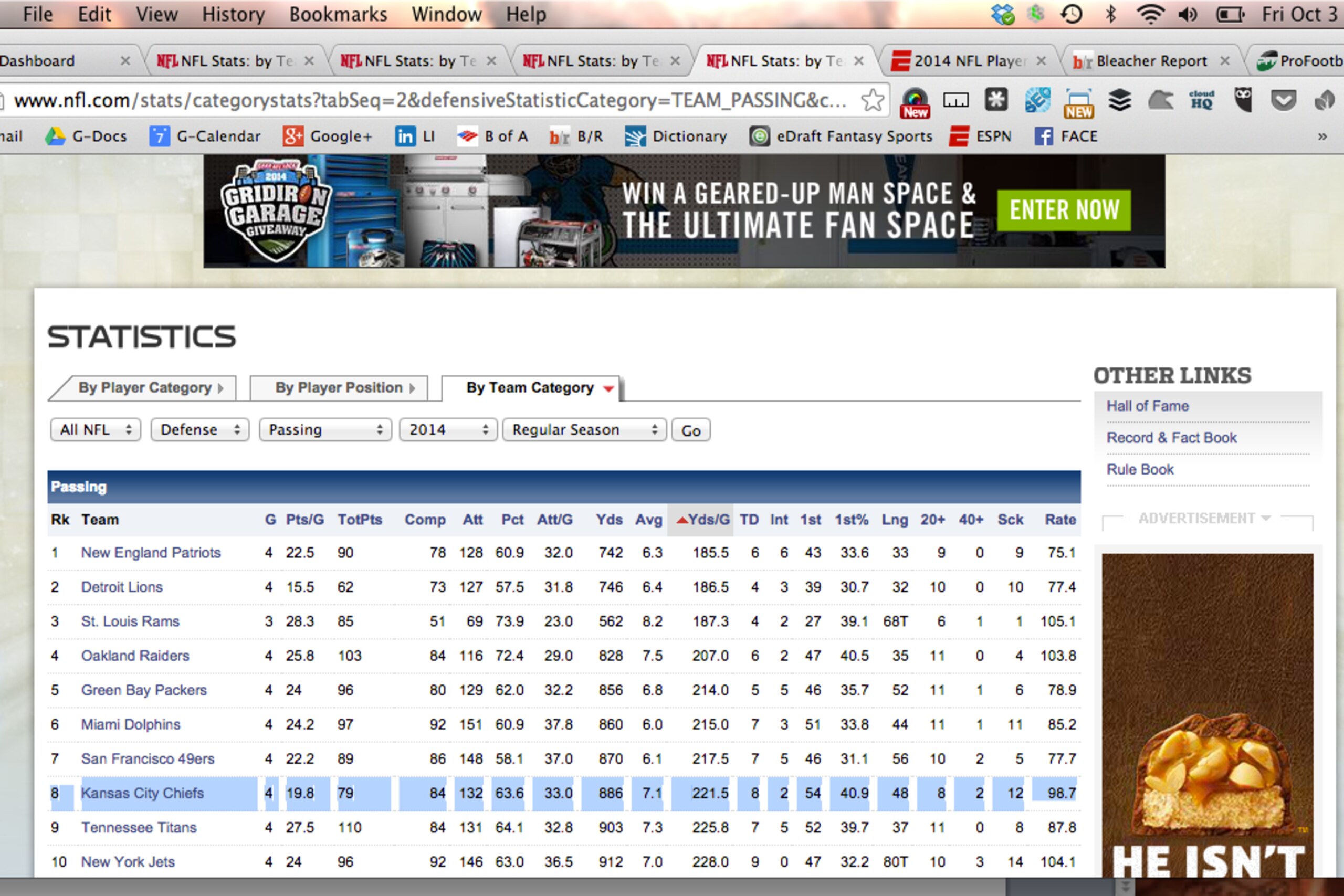 Kansas City's pass defense isn't immune to the touchdown bug.