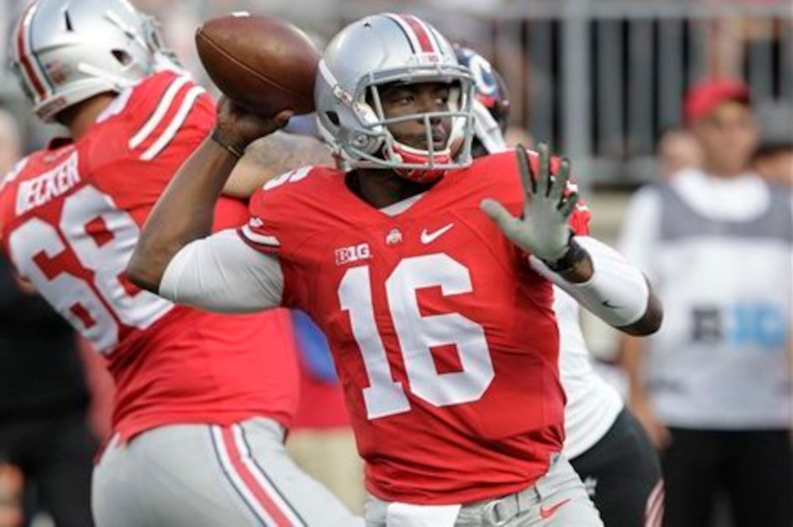 Archie Griffin has been impressed by the play of Buckeyes freshman quarterback J.T. Barrett. Archie Griffin has been impressed by the play of Buckeyes freshman quarterback J.T. Barrett.