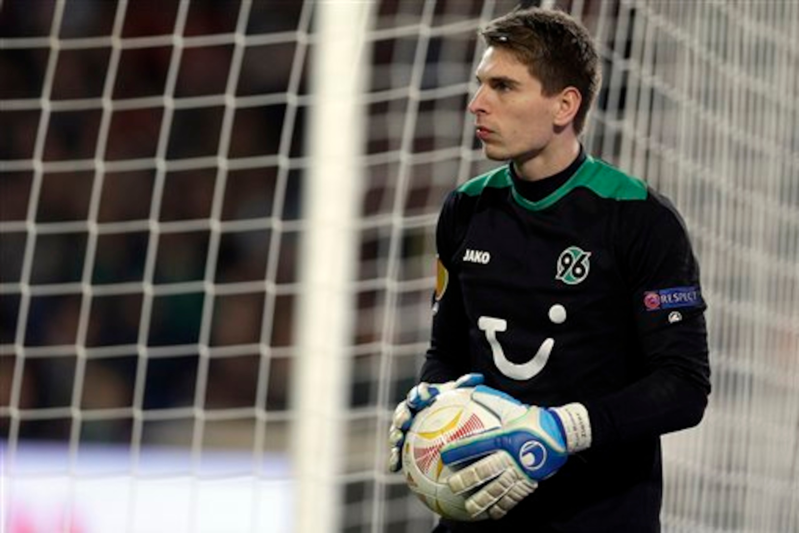 Hannover goalkeeper Ron-Robert Zieler faced a barrage of Bayern shots on Saturday.