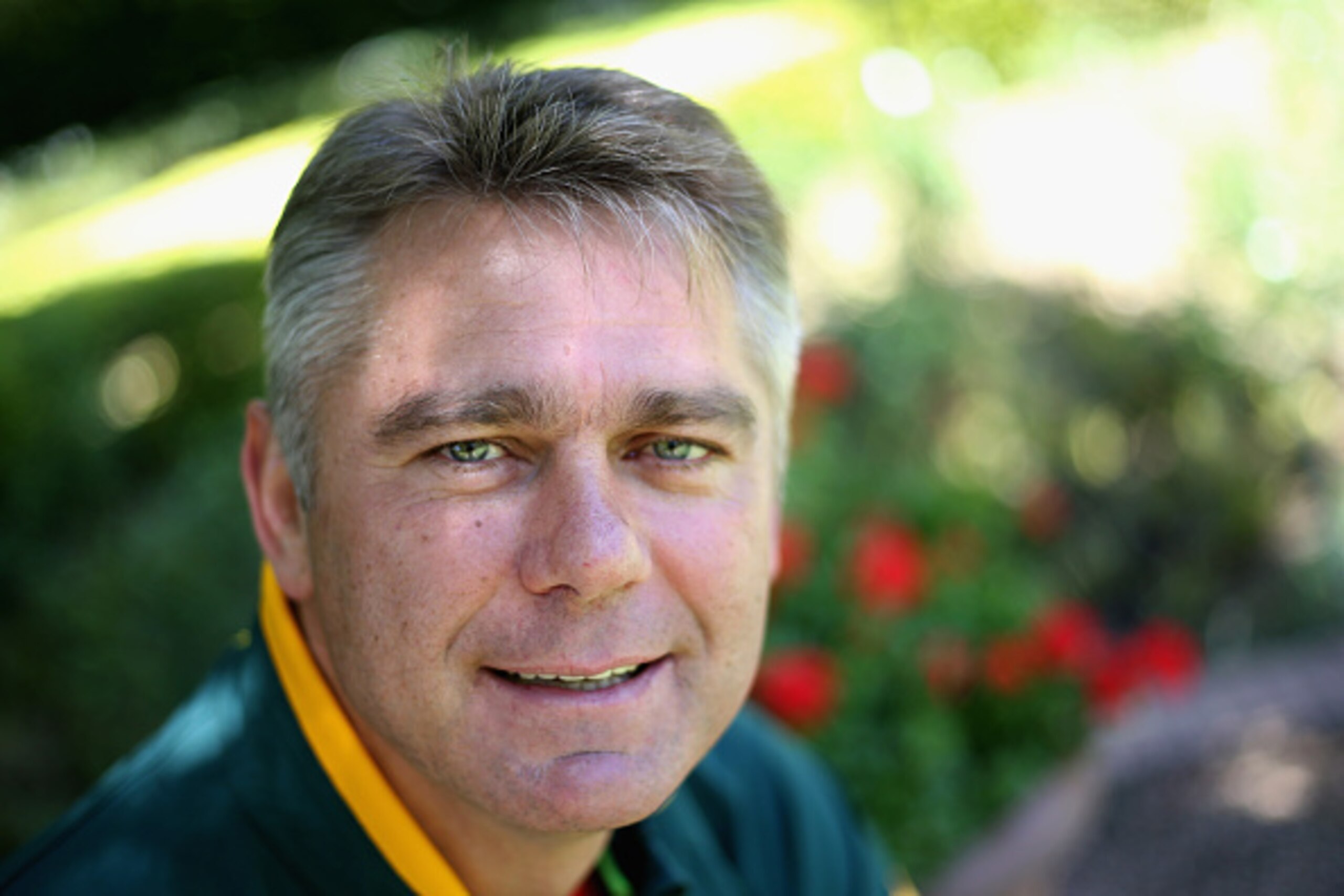 JOHANNESBURG, SOUTH AFRICA - OCTOBER 01:  Heyneke Meyer, the Springbok head coach poses for a portrait after the South African Springboks media conference held at the Palazzo Hotel on October 1, 2014 in Johannesburg, South Africa.  (Photo by David Rogers/