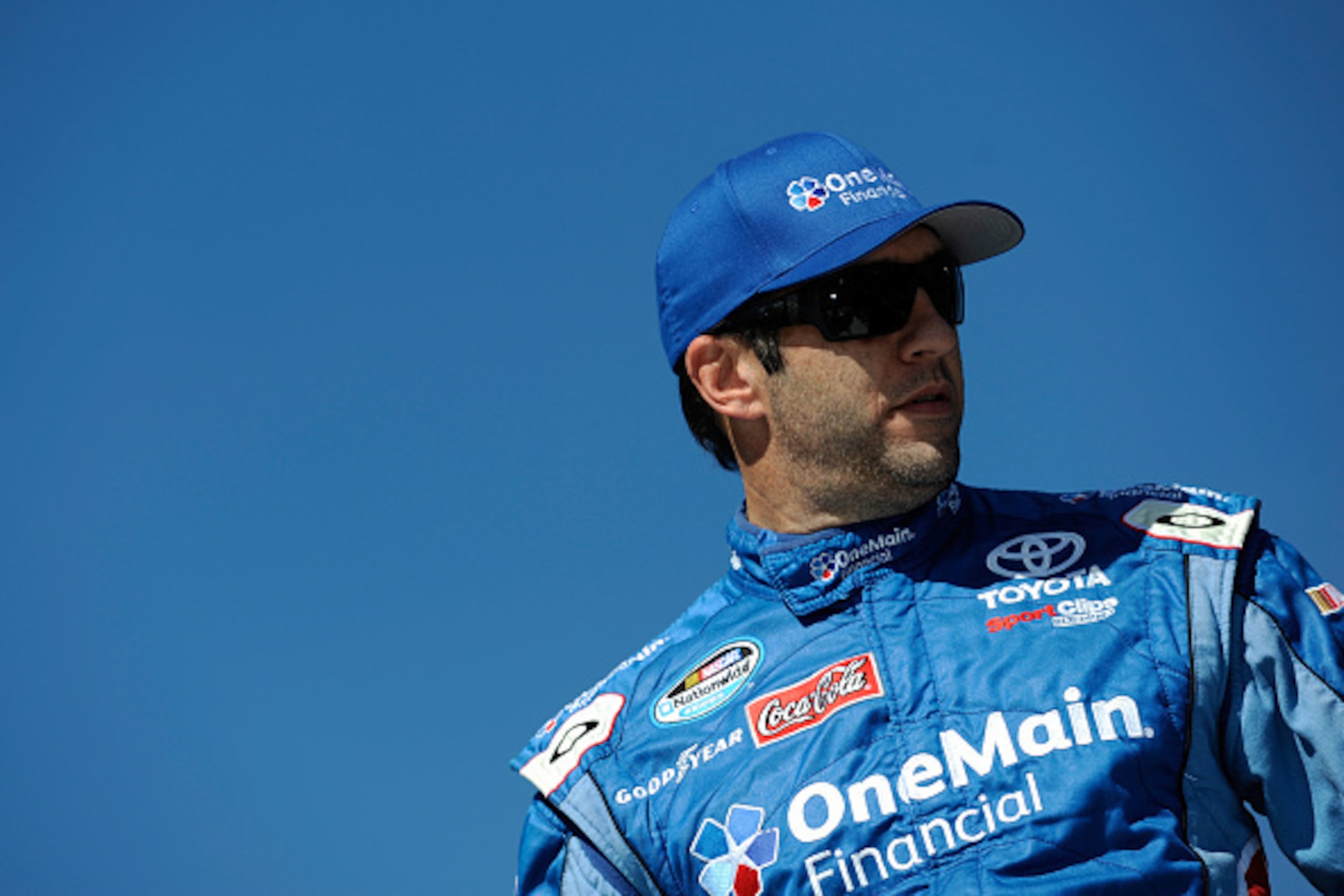 KANSAS CITY, KS - OCTOBER 04: Elliott Sadler, driver of the #11 OneMain Financial Toyota, looks on before the NASCAR Nationwide Series Kansas Lottery 300 at Kansas Speedway on October 4, 2014 in Kansas City, Kansas. (Photo by Jared C. Tilton/Getty Image KANSAS CITY, KS - OCTOBER 04: Elliott Sadler, driver of the #11 OneMain Financial Toyota, looks on before the NASCAR Nationwide Series Kansas Lottery 300 at Kansas Speedway on October 4, 2014 in Kansas City, Kansas. (Photo by Jared C. Tilton/Getty Image