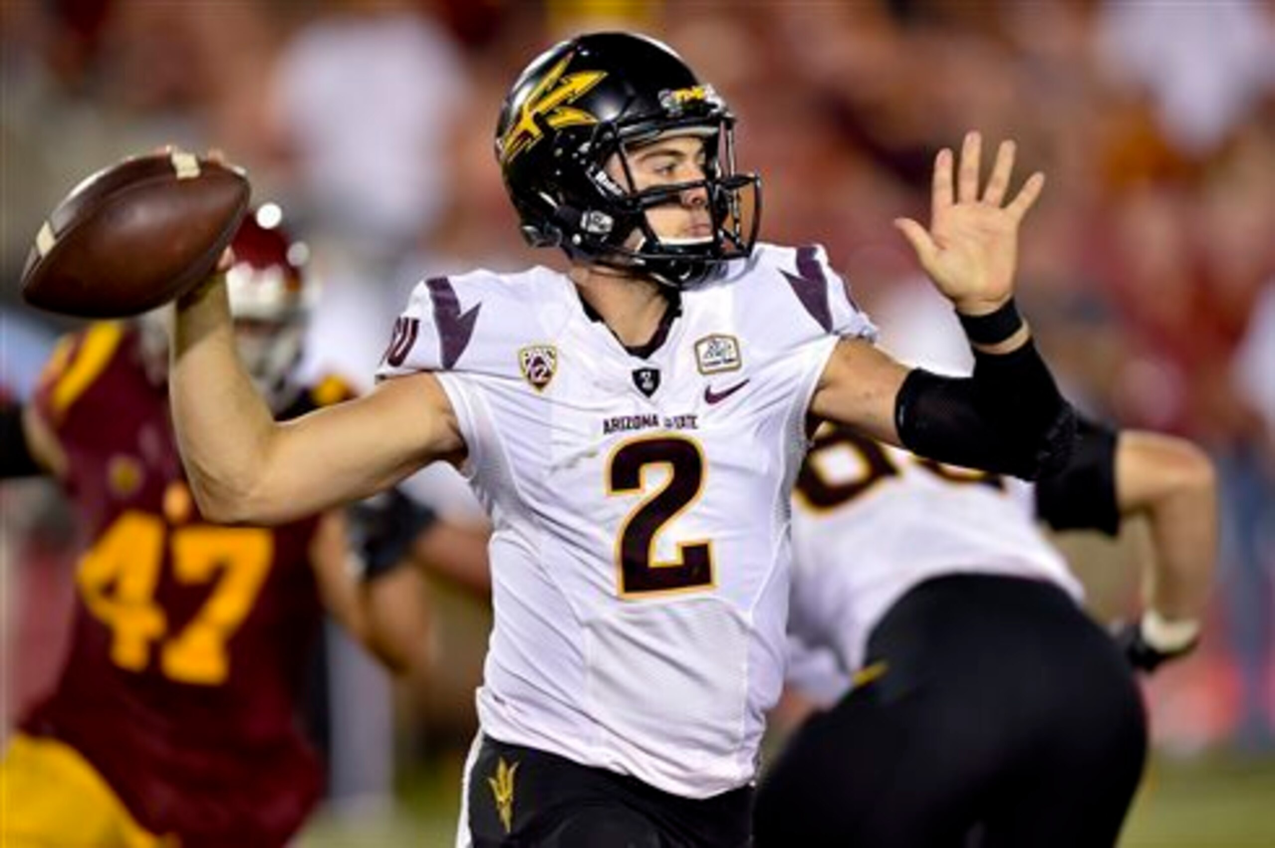 Mike Bercovici (pictured) threw for 233 of his 510 yards on Arizona State's final three possessions vs. USC.