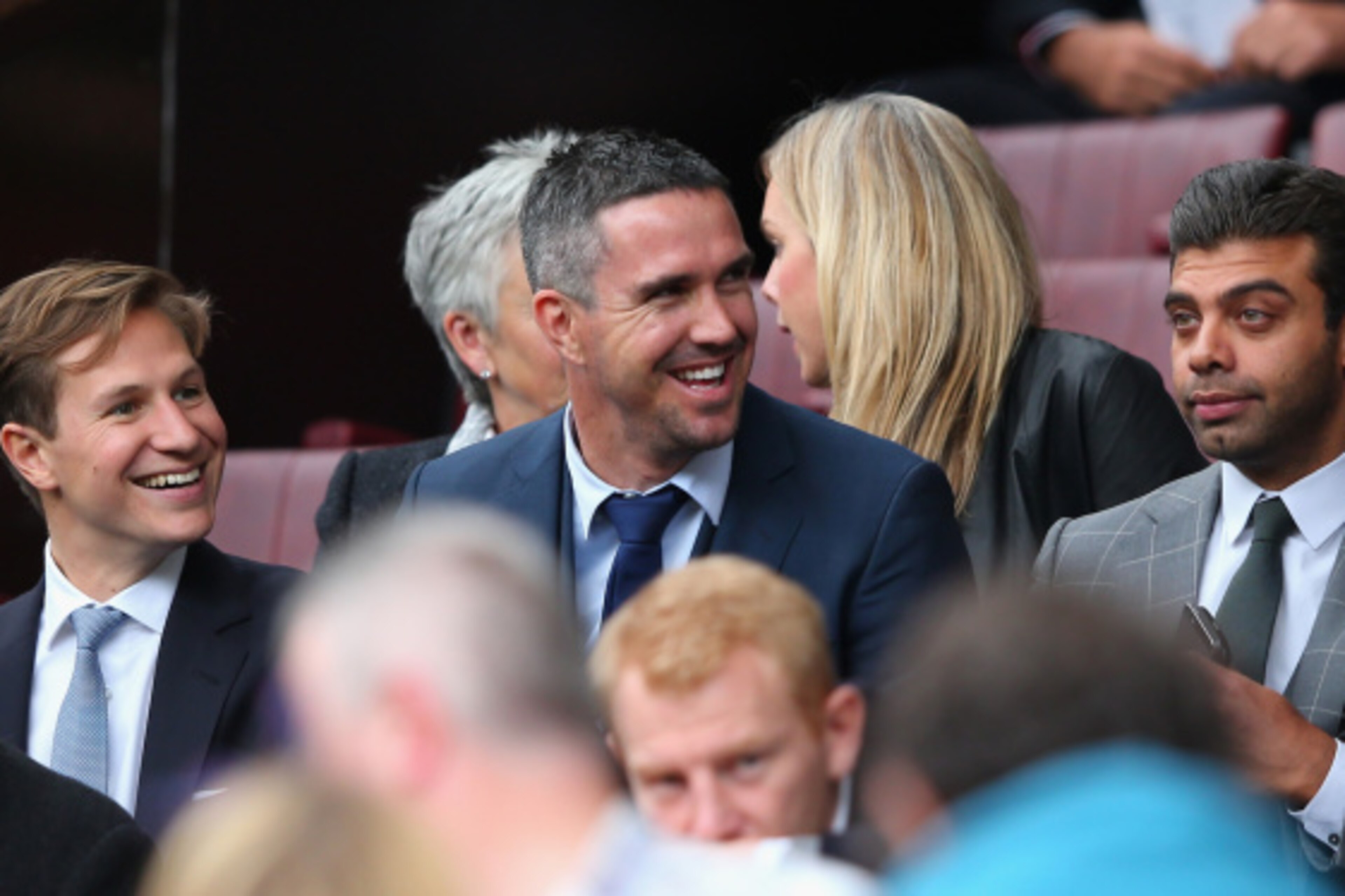 MANCHESTER, ENGLAND - SEPTEMBER 14:  Cricketer Kevin Pietersen looks on during the Barclays Premier League match between Manchester United and Queens Park Rangers at Old Trafford on September 14, 2014 in Manchester, England.  (Photo by Alex Livesey/Getty 