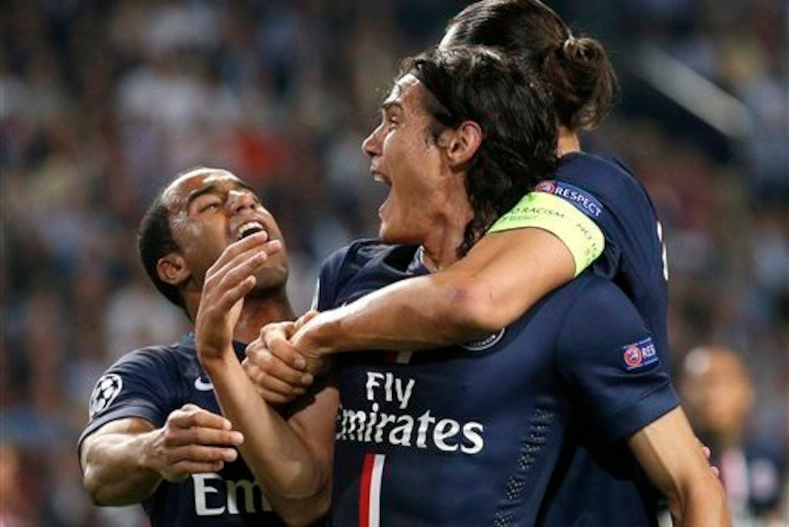 Great emotion after scoring for PSG