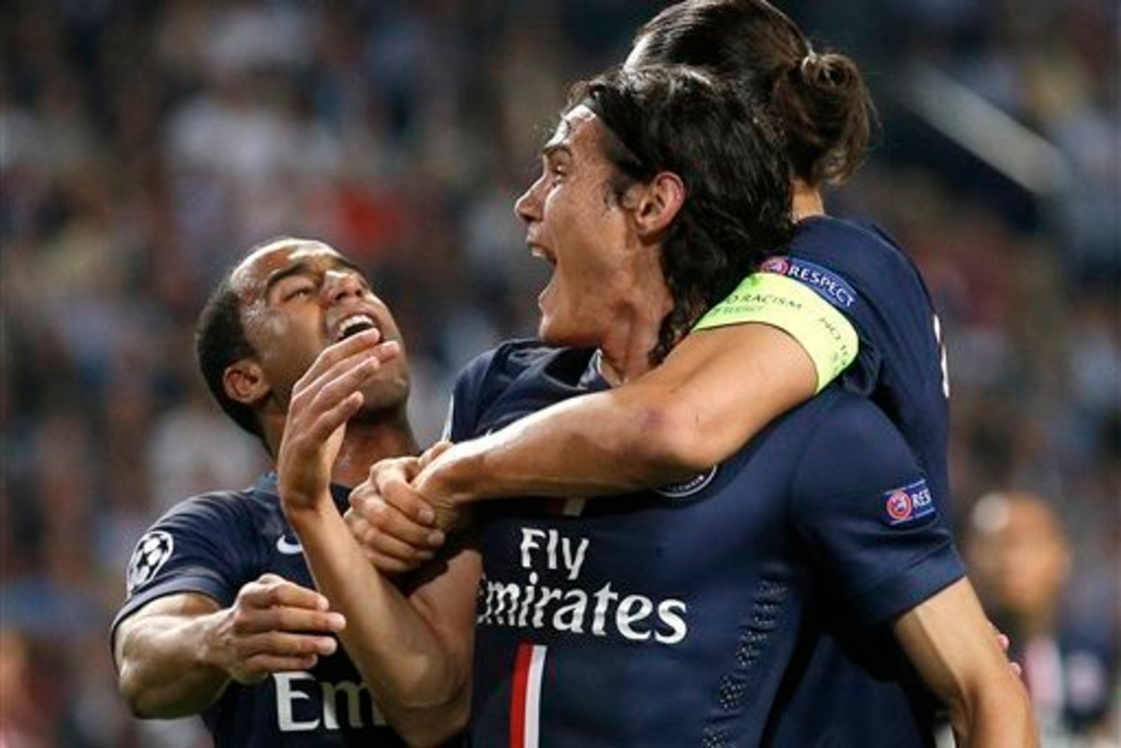 Great emotion after scoring for PSG