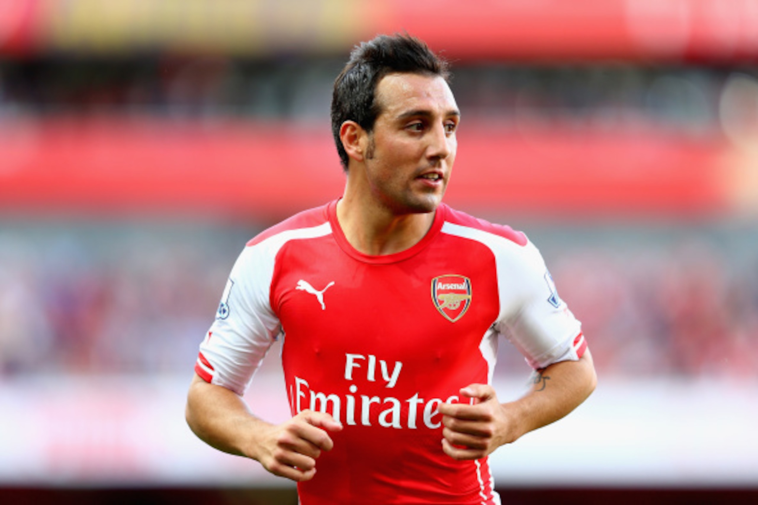LONDON, ENGLAND - AUGUST 16:  Santi Cazorla of Arsenal in action during the Barclays Premier League match between Arsenal and Crystal Palace at Emirates Stadium on August 16, 2014 in London, England.  (Photo by Clive Mason/Getty Images)
