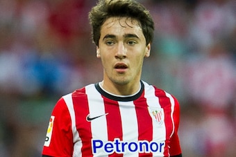 BILBAO, SPAIN - AUGUST 30: Unai Lopez of Athletic Club Bilbao reacts during the La Liga match between Athletic Club and Levante UD at San Mames Stadium on August 30, 2014 in Bilbao, Spain.  (Photo by Juan Manuel Serrano Arce/Getty Images)