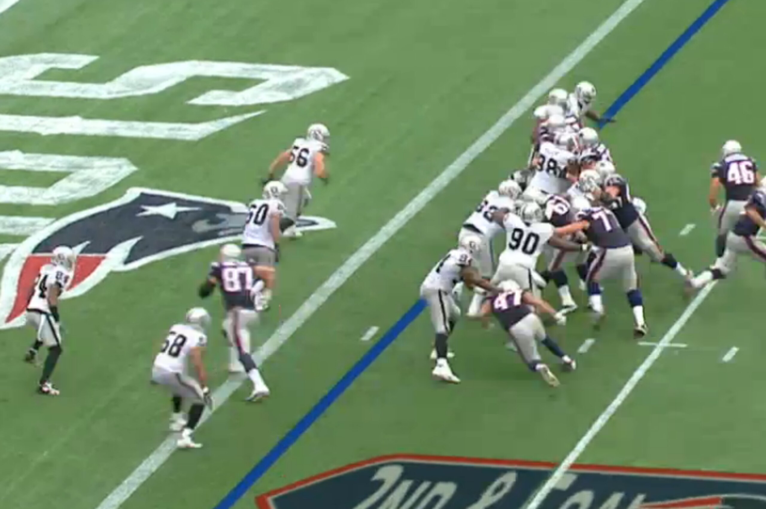 Rob Gronkowski runs a route as Brady fakes the handoff. Rob Gronkowski runs a route as Brady fakes the handoff.