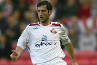 DARLINGTON, UNITED KINGDOM - JULY 18:  Clive Clarke of Sunderland in action during the Pre-Season Friendly match between Darlington and Sunderland at the Darlington Arena on July 18, 2007 in Darlington, England.  (Photo by Matthew Lewis/Getty Images)