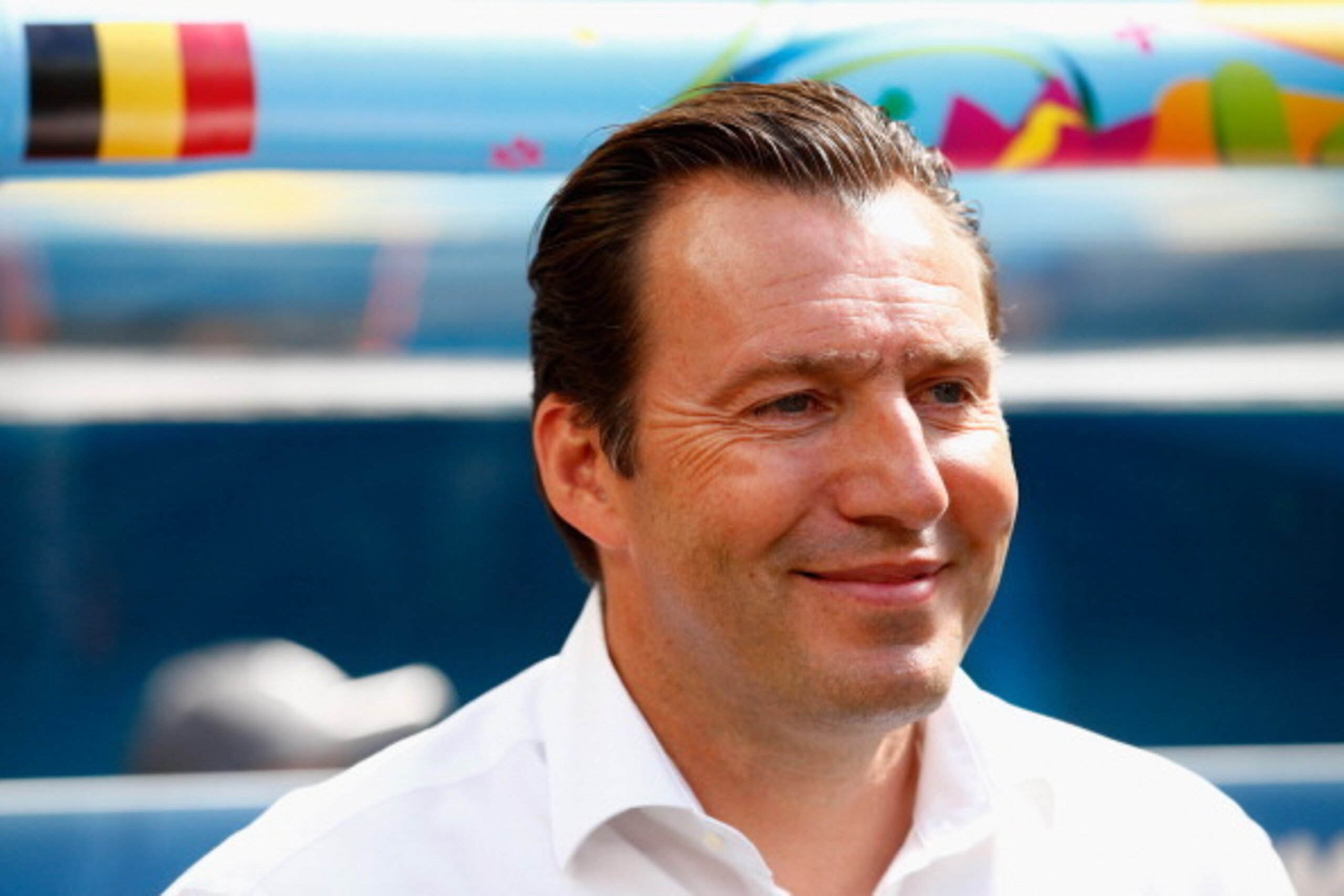 BRASILIA, BRAZIL - JULY 05:  Head coach Marc Wilmots of Belgium looks on during the 2014 FIFA World Cup Brazil Quarter Final match between Argentina and Belgium at Estadio Nacional on July 5, 2014 in Brasilia, Brazil.  (Photo by Clive Rose/Getty Images)