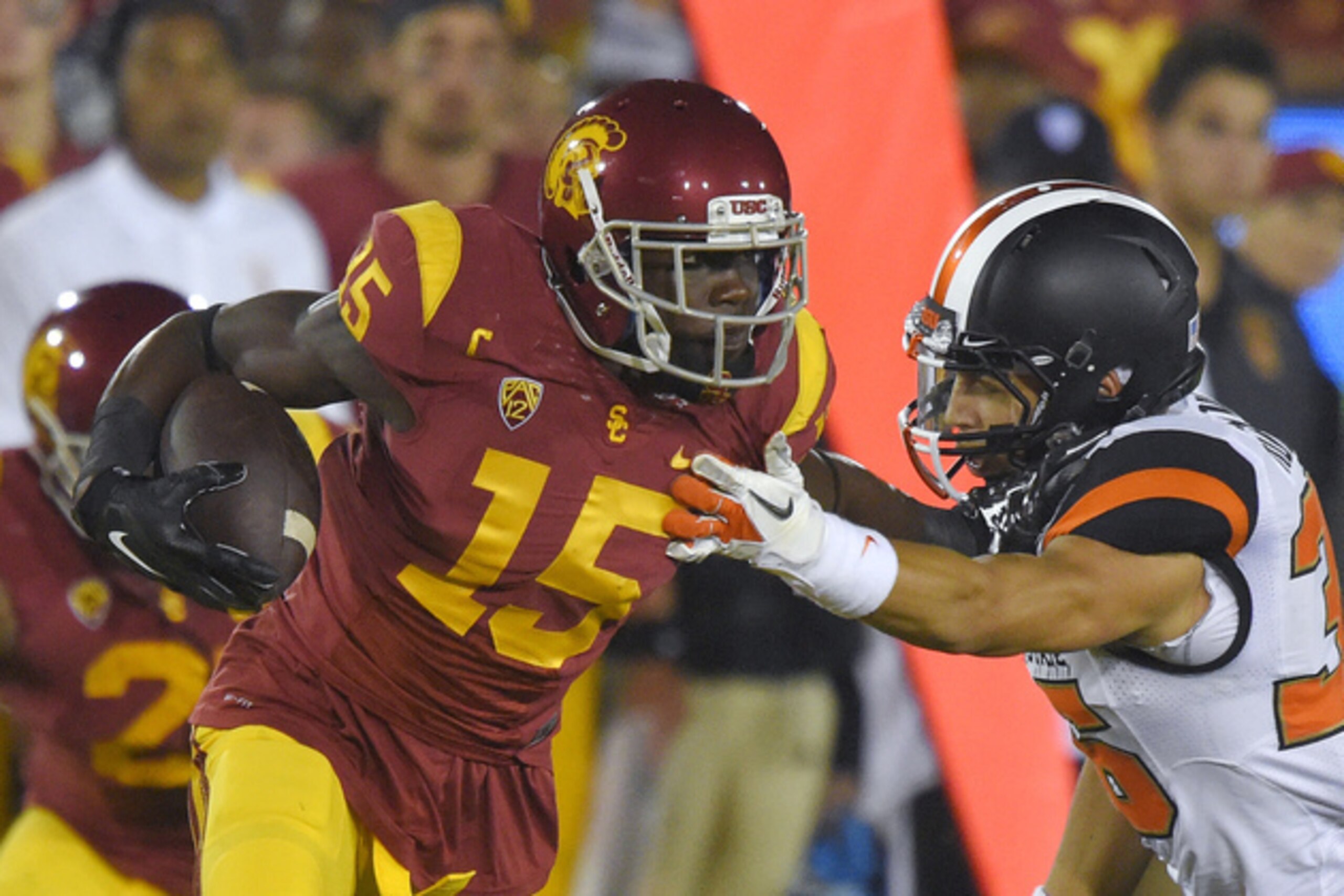 Wide receiver Nelson Agholor had 161 receiving yards versus Arizona in 2013.