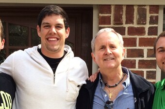 Concerned that his years of waiting to start for Baylor would be for naught, Petty tried to find an outlet for his frustrations with local minister Chris Wommack (right)