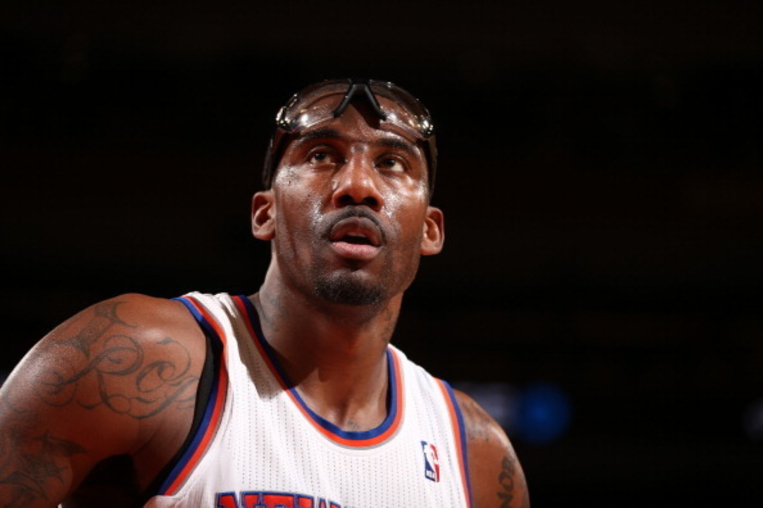 NEW YORK, NY - APRIL 4: Amar'e Stoudemire #1 of the New York Knicks during a game at Madison Square Garden in New York City. NOTE TO USER: User expressly acknowledges and agrees that, by downloading and or using this photograph, User is consenting to the 