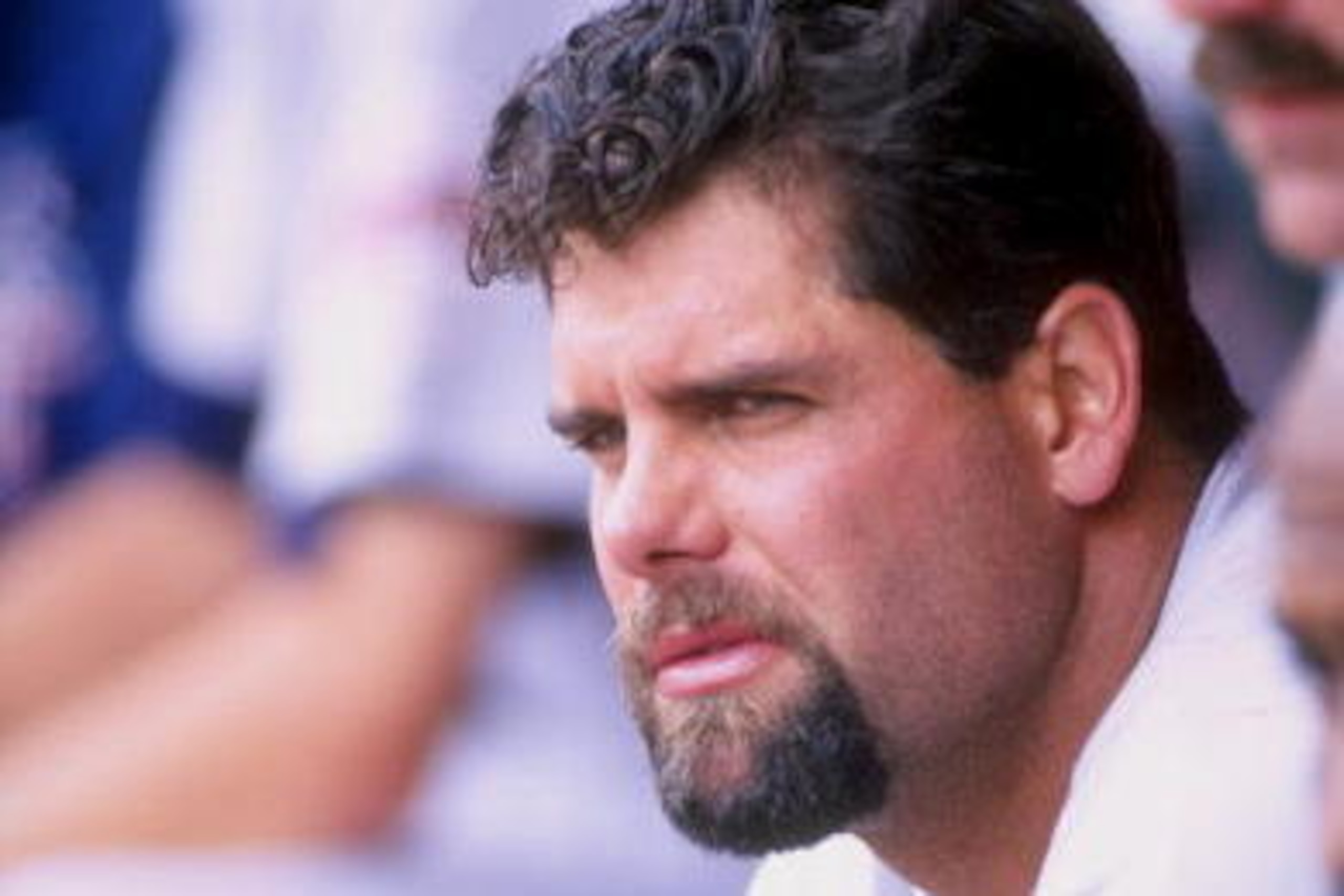 30 Jun 1998:  Infielder Ken Caminiti #21 of the San Diego Padres in action during an interleague game against the Oakland Athletics at Oakland Coliseum in Oakland, California.  The Athletics won the game,  12-10. Mandatory Credit: Otto Greule Jr.  /Allspo